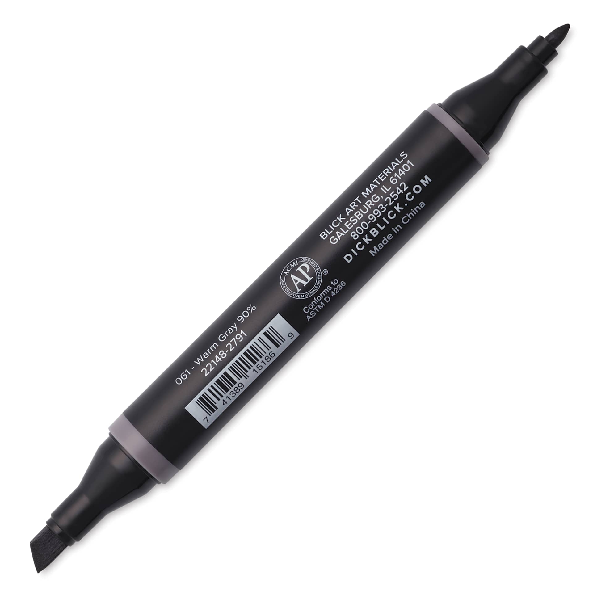 Blick Studio Alcohol Art Marker - 061 Warm Gray 90%, marker with caps off