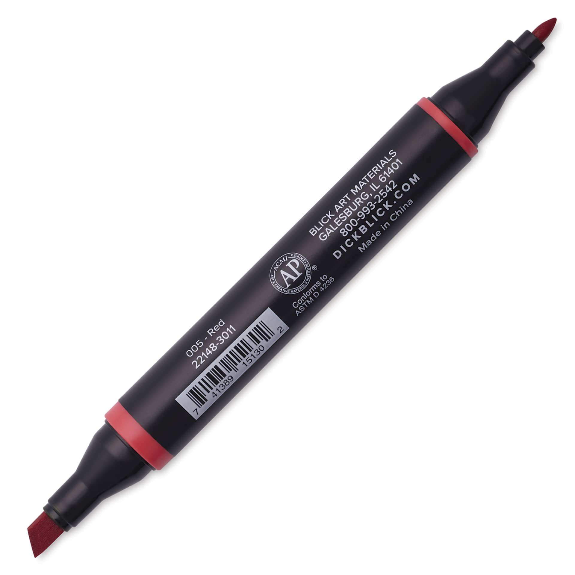 Blick Studio Alcohol Art Marker - 005 Red, marker with caps off