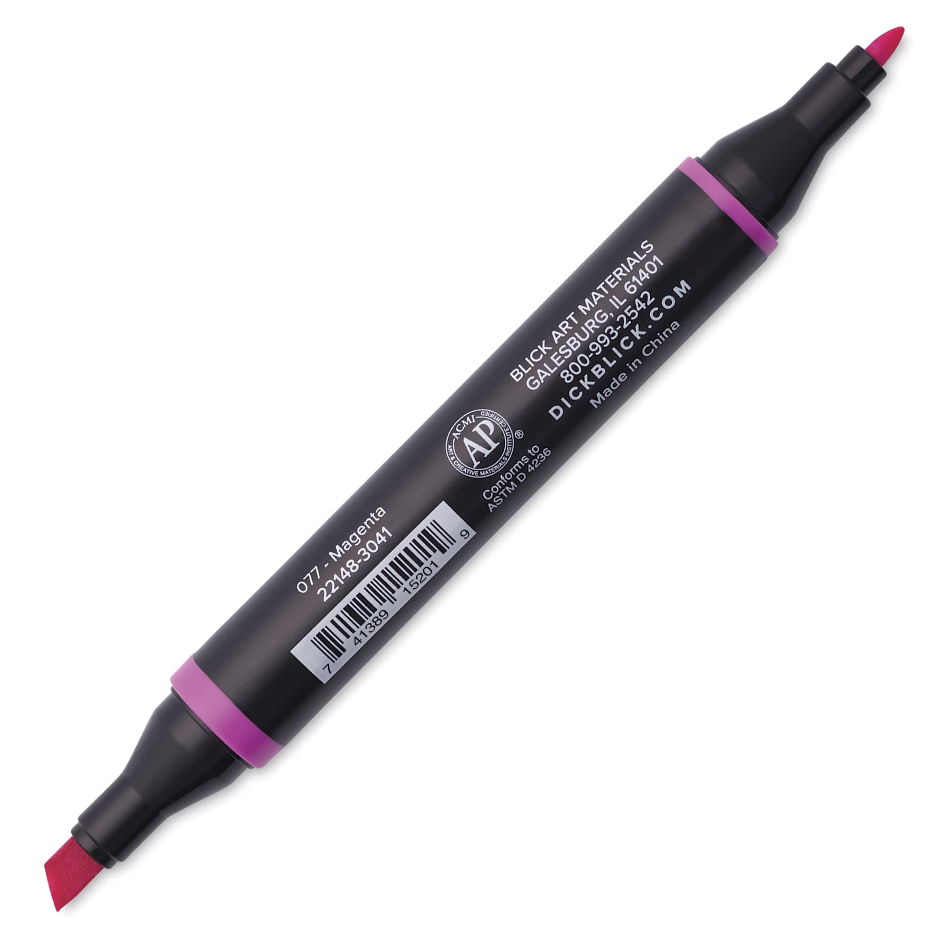 Blick Studio Alcohol Art Marker - 077 Magenta, marker with caps off