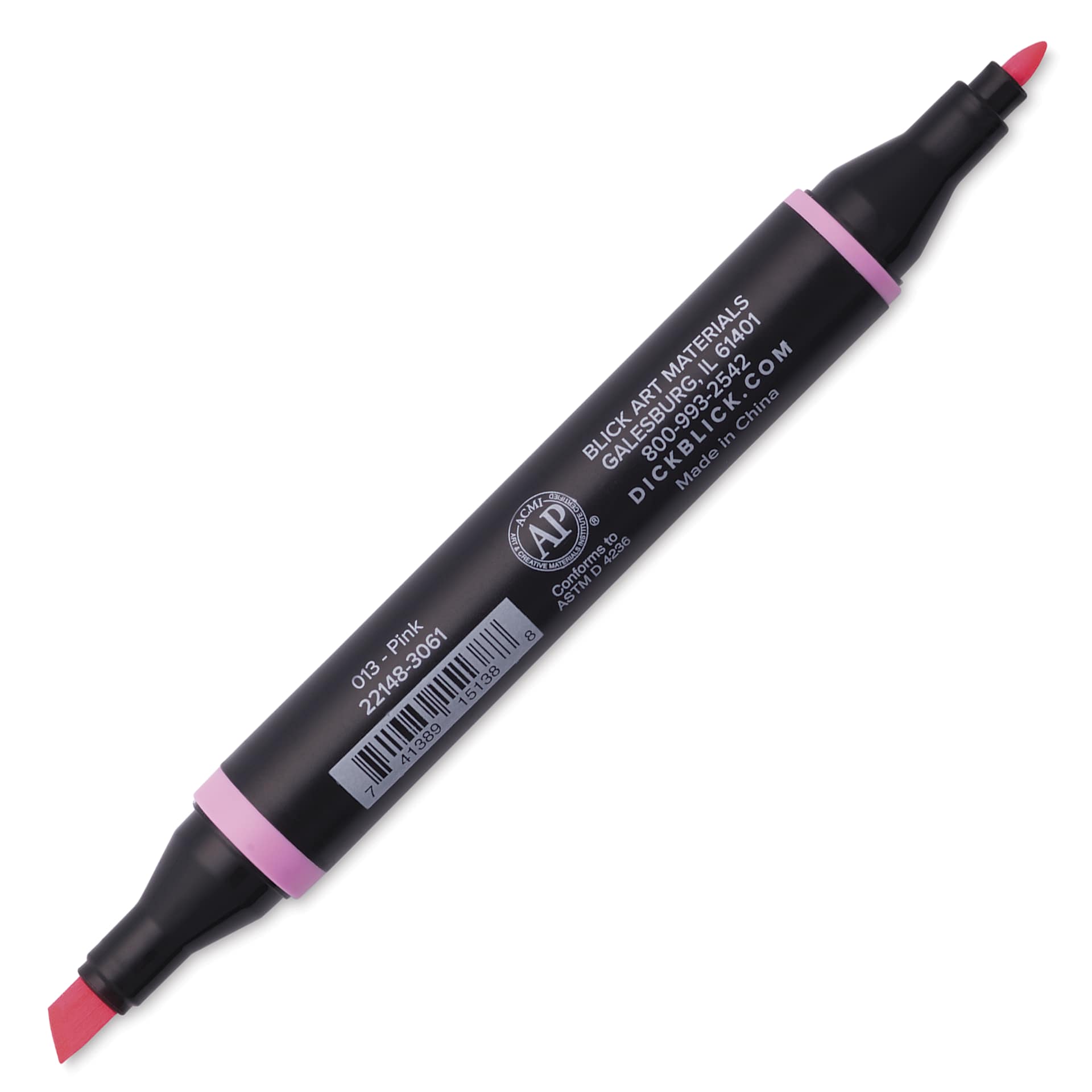 Blick Studio Alcohol Art Marker - 013 Pink, marker with caps off