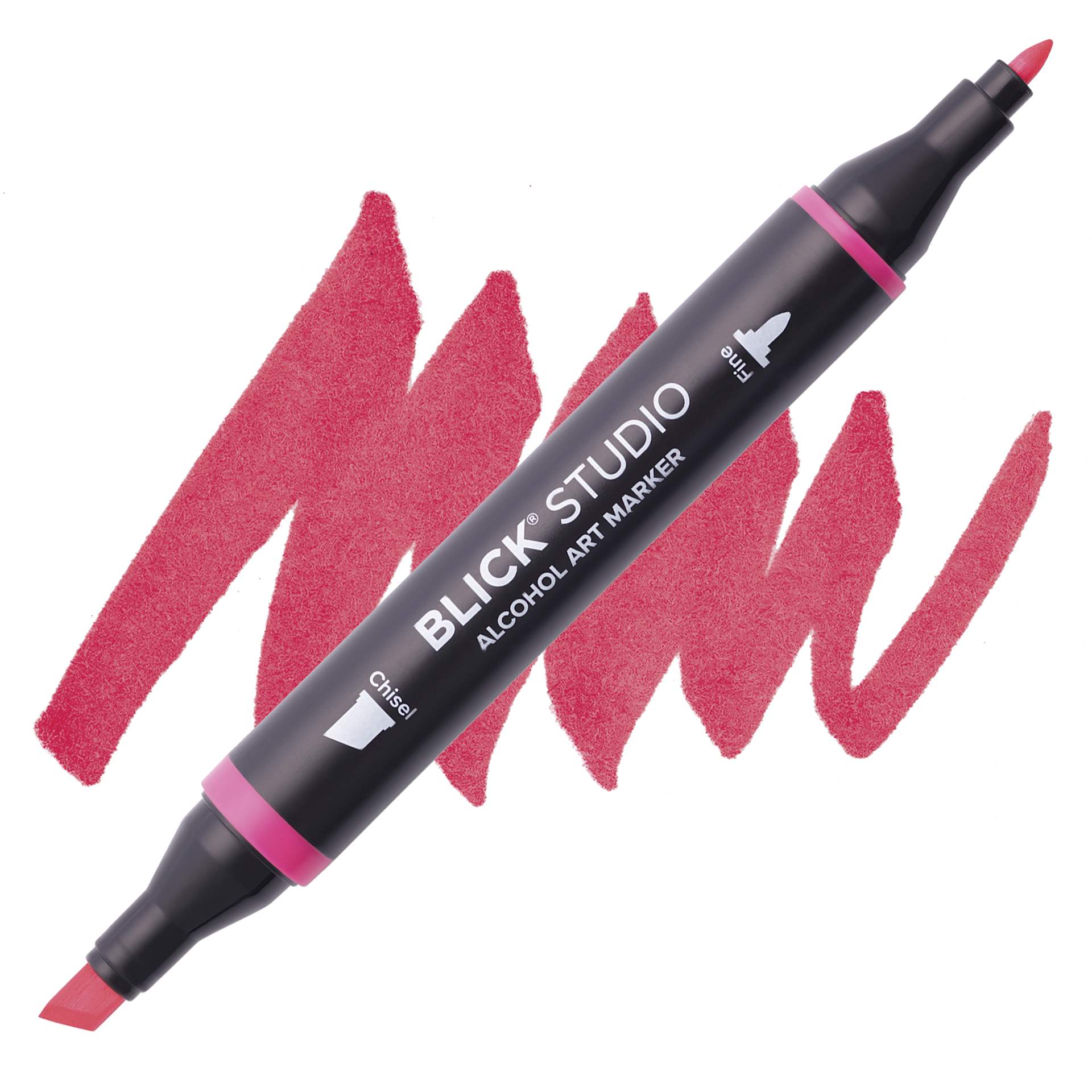 Blick Studio Alcohol Art Marker - 119 Acid Pink, swatch and marker