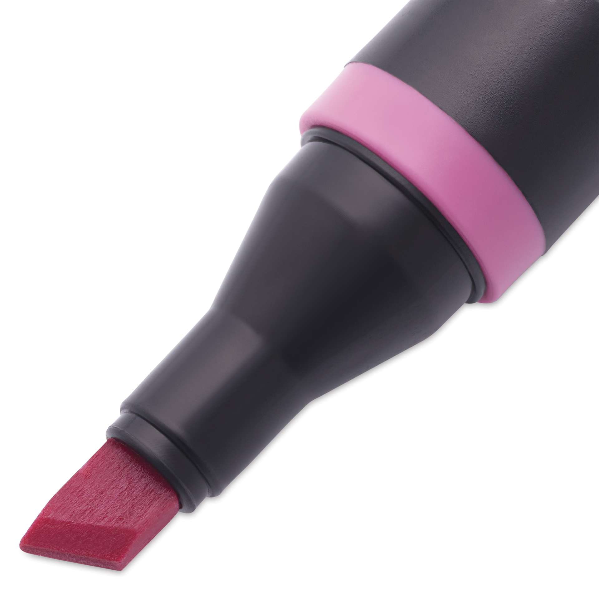 Blick Studio Alcohol Art Marker - 122 Orchid Pink, close-up of the chisel tip