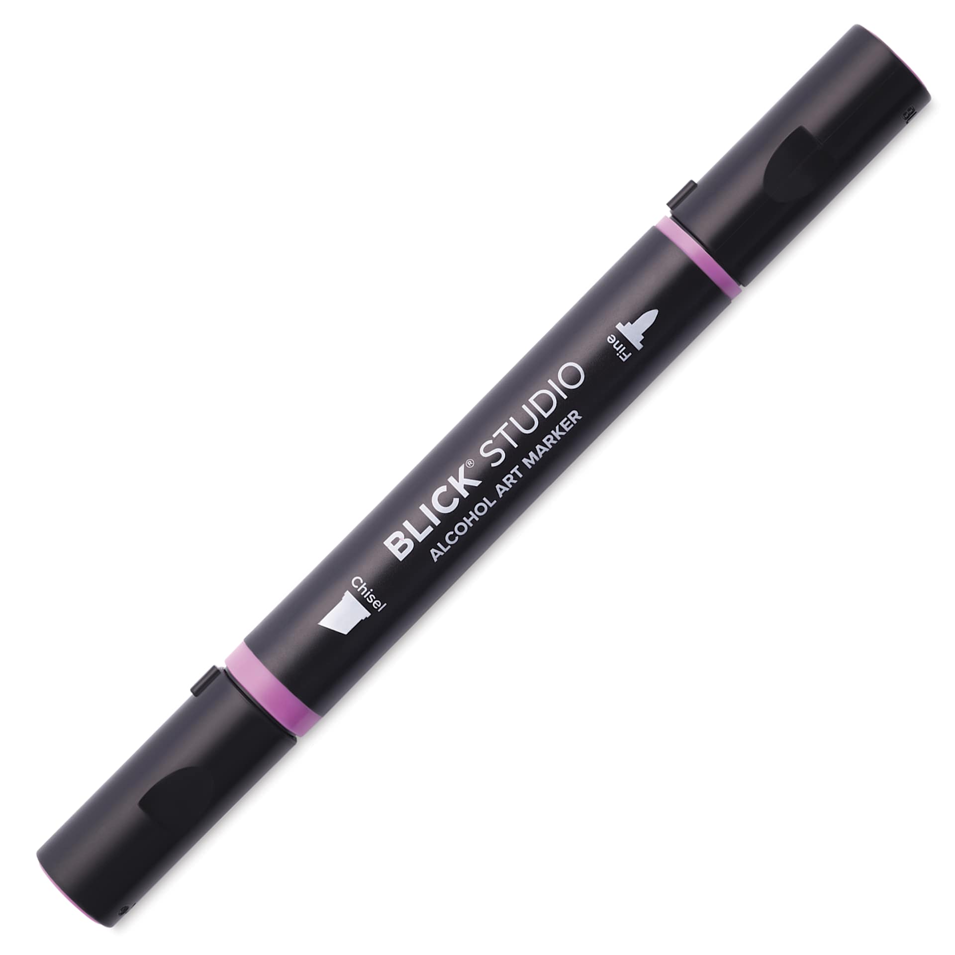 Blick Studio Alcohol Art Marker - 125 Amaranth Pink, marker with caps on