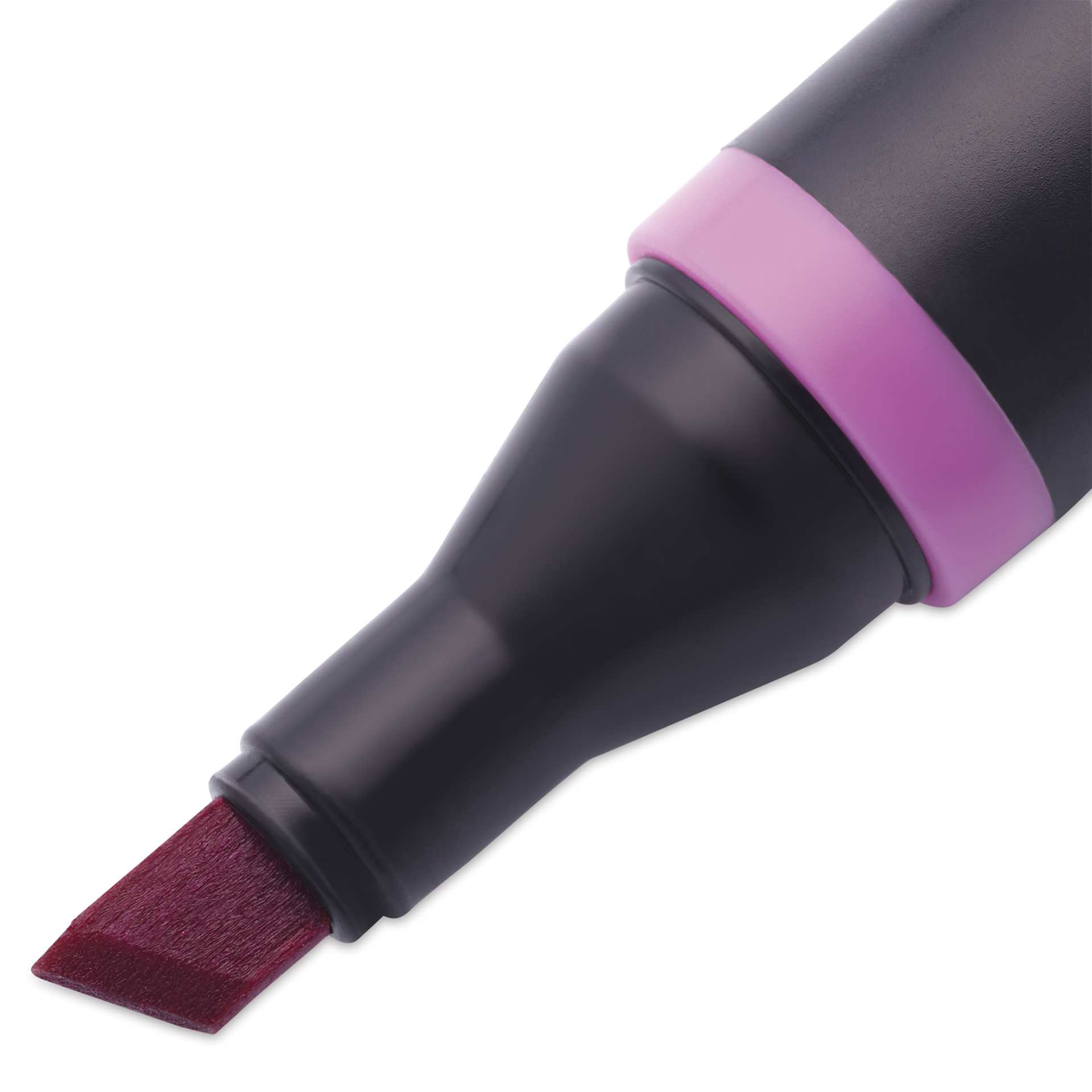 Blick Studio Alcohol Art Marker - 125 Amaranth Pink, close-up of the chisel tip