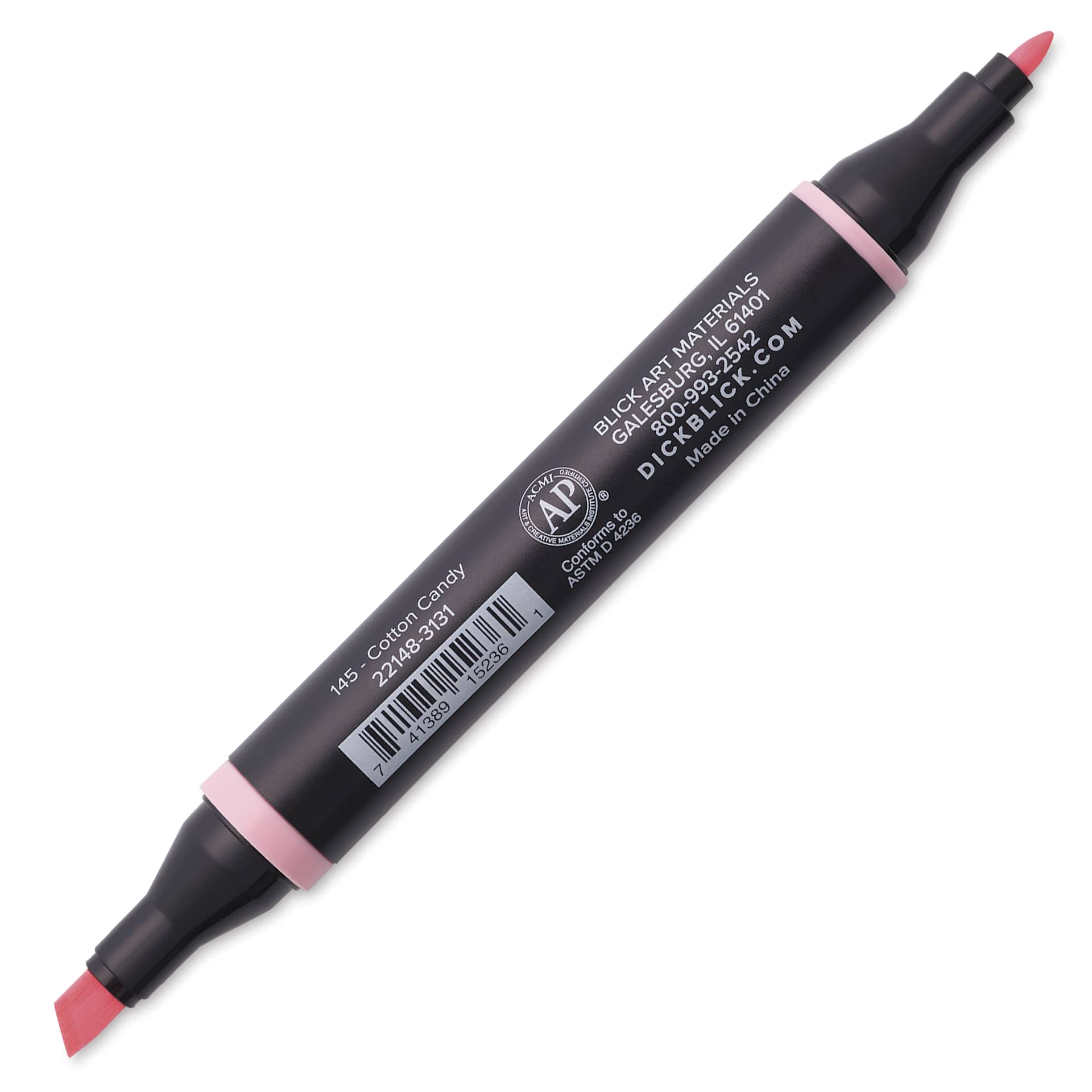 Blick Studio Alcohol Art Marker - 145 Cotton Candy, marker with caps off