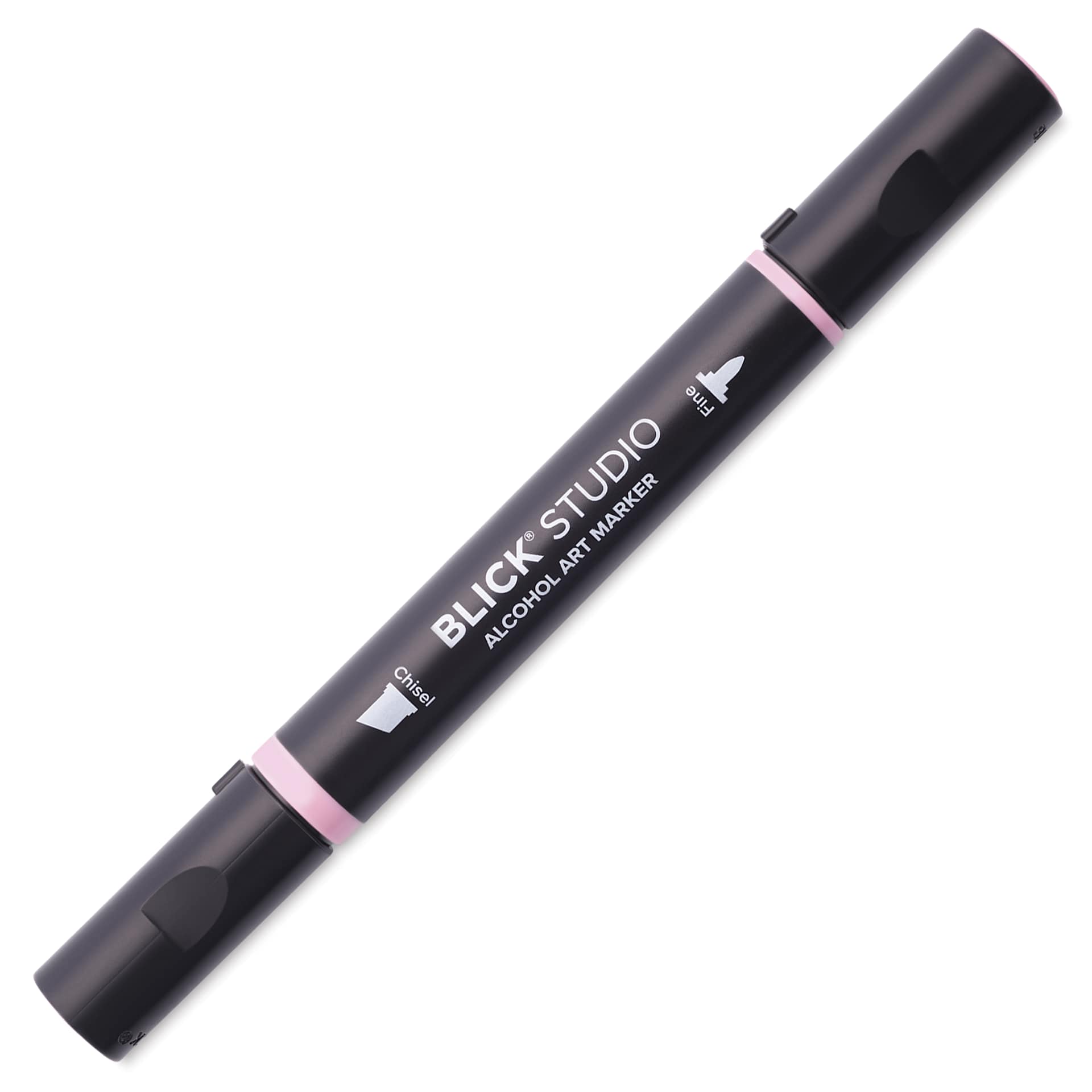 Blick Studio Alcohol Art Marker - 121 Carnation Pink. marker with caps on