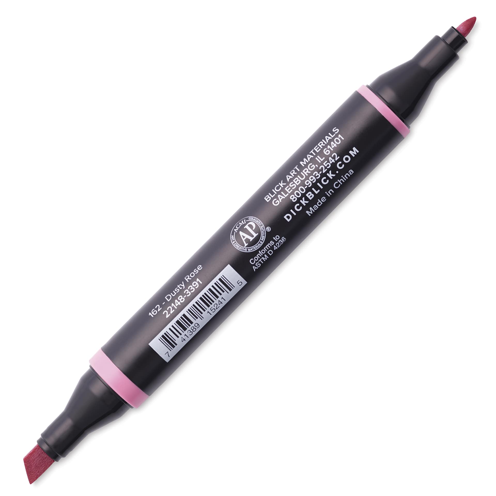 Blick Studio Alcohol Art Marker - 162 Dusty Rose, marker with caps off