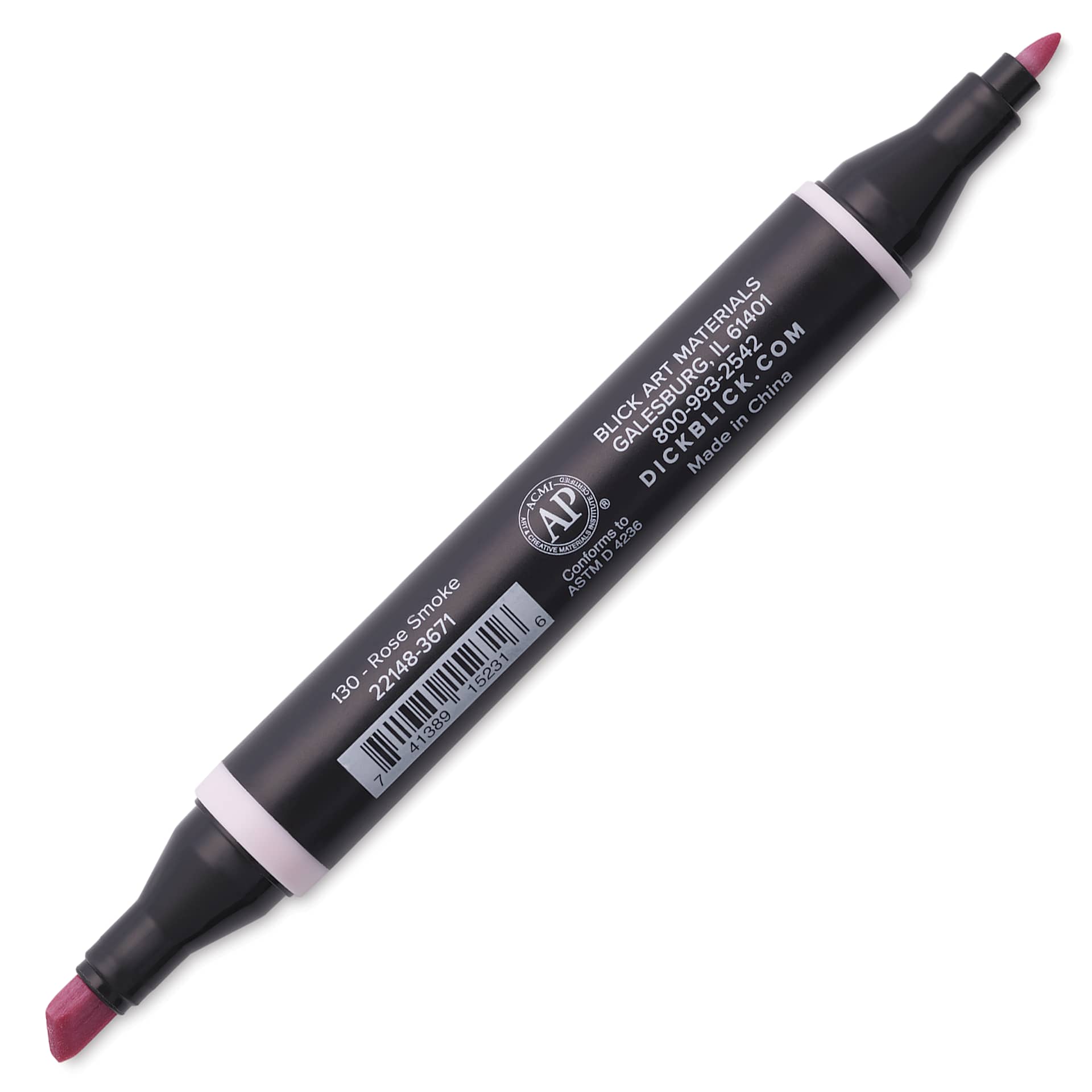 Blick Studio Alcohol Art Marker - 130 Rose Smoke, marker with caps off