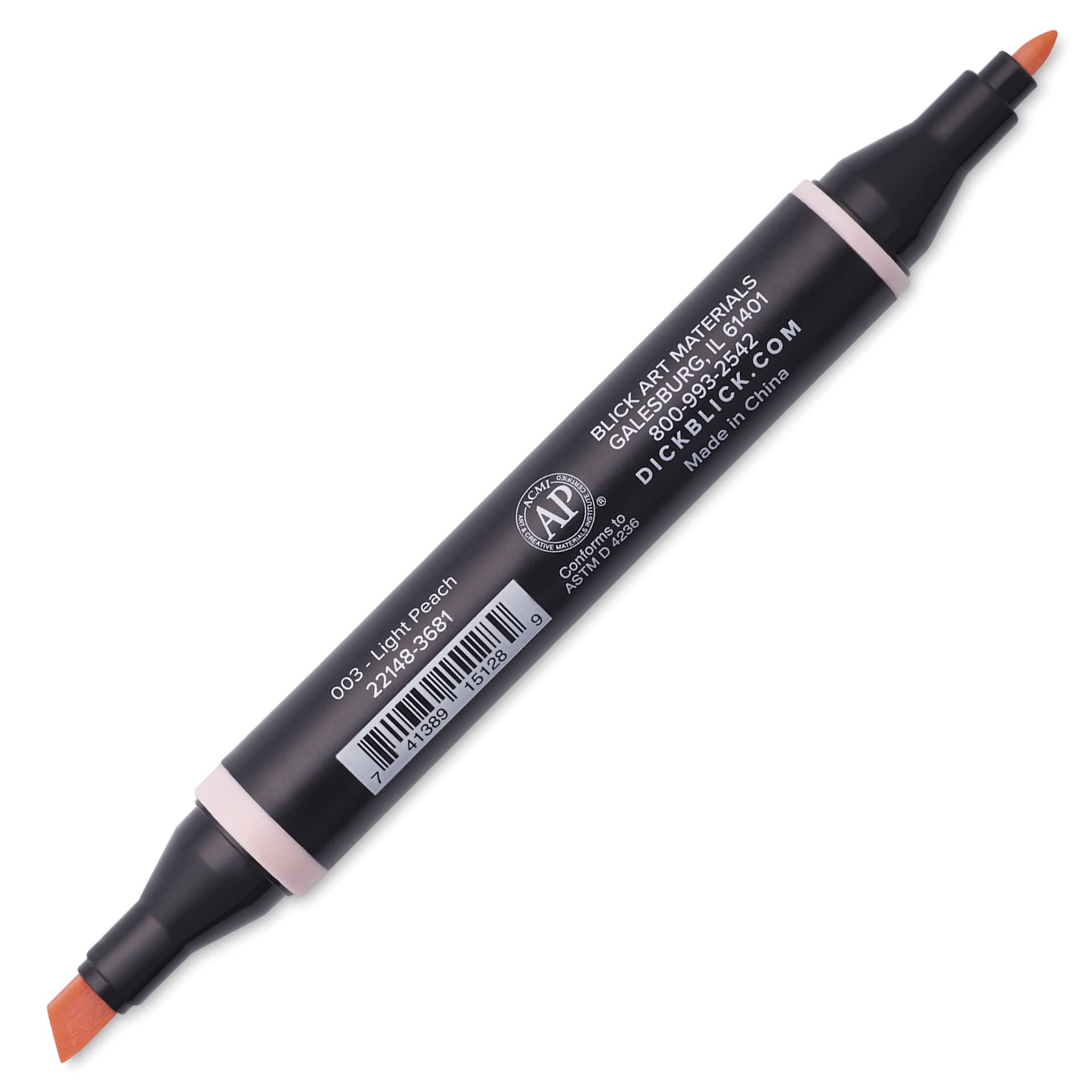 Blick Studio Alcohol Art Marker - 003 Light Peach, marker with caps off