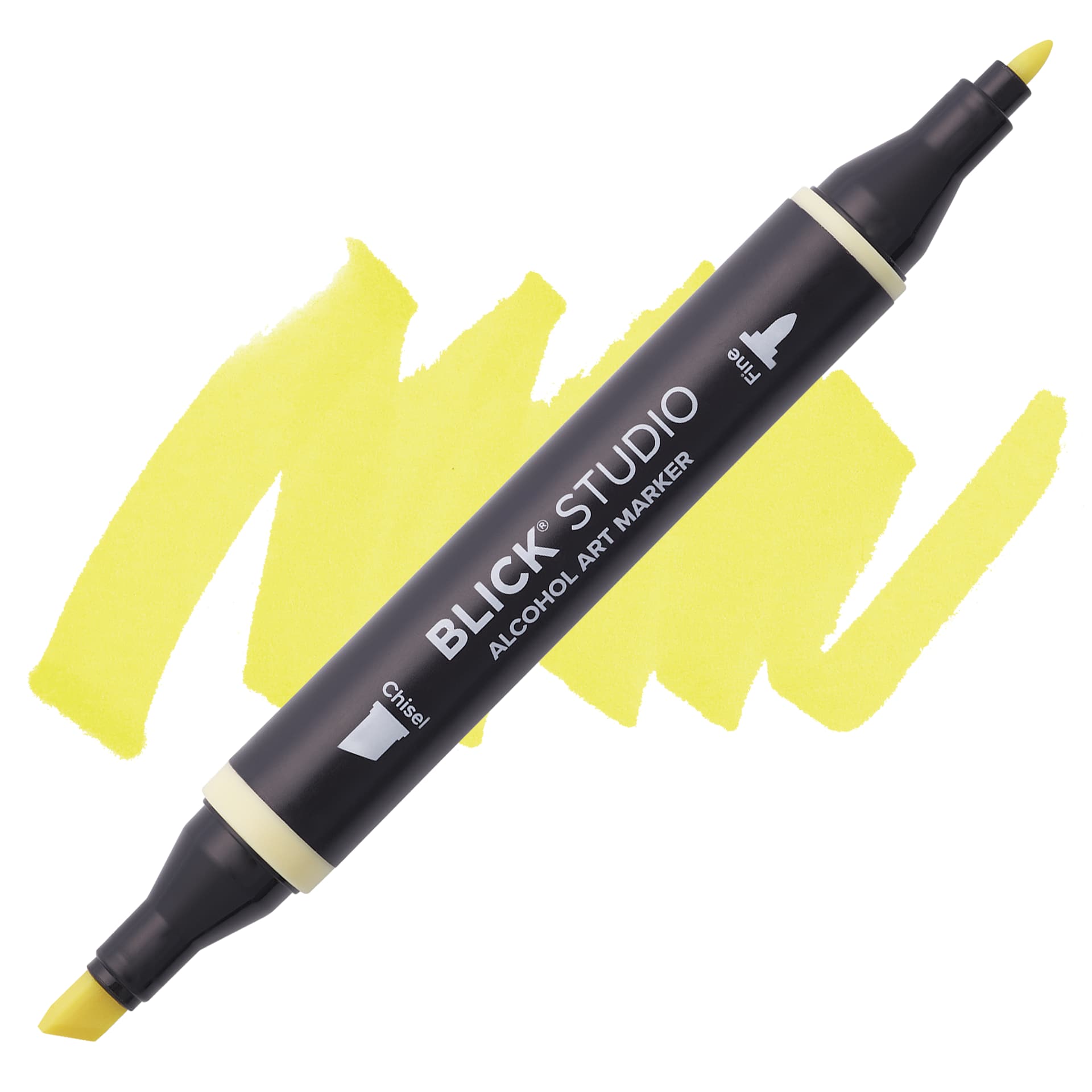 Blick Studio Alcohol Art Marker - 337 Lemonade, swatch and marker