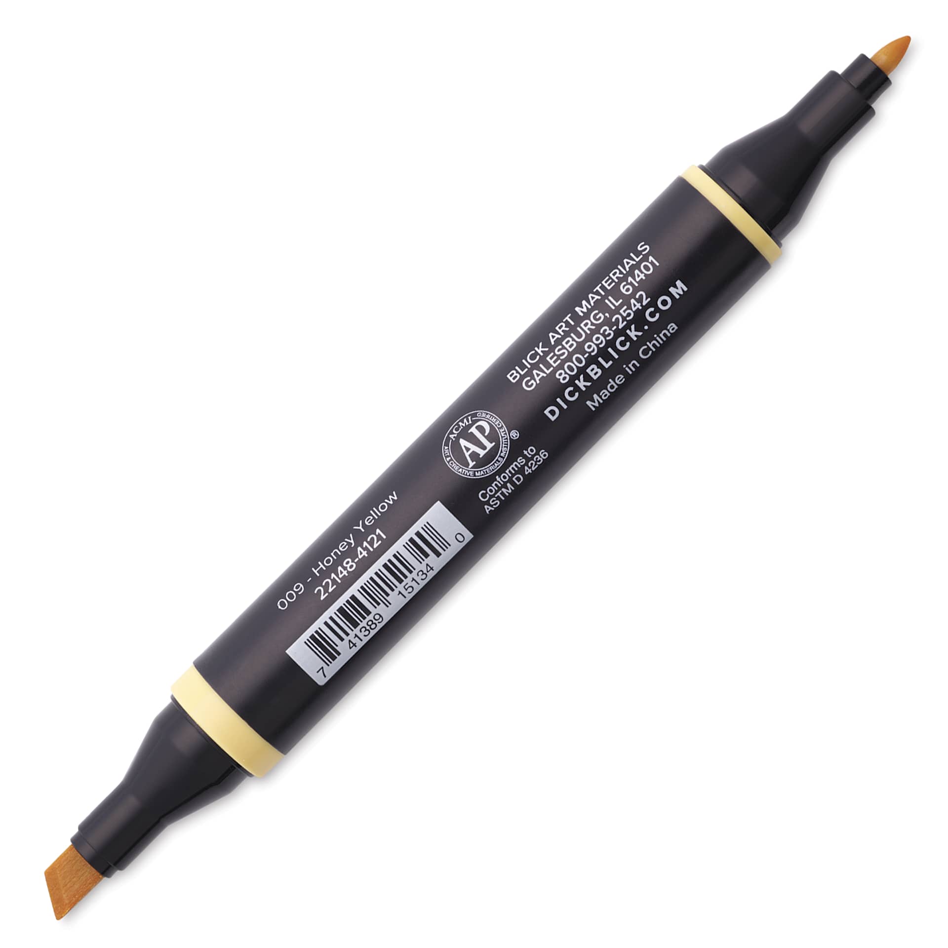 Blick Studio Alcohol Art Marker - 009 Honey Yellow, marker with caps off