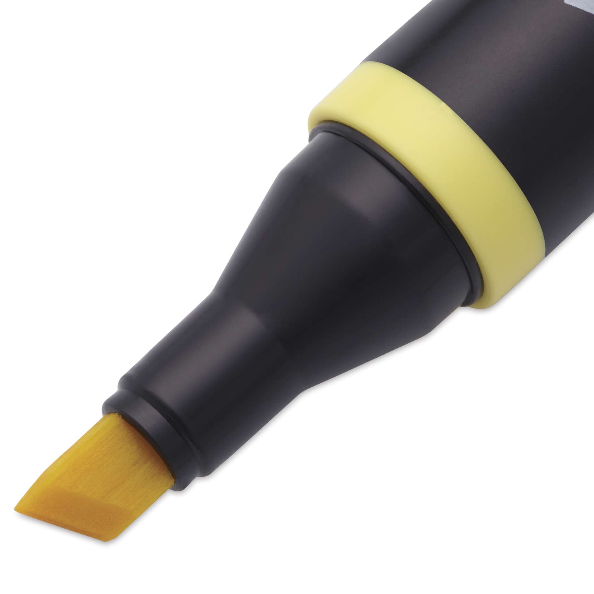 Blick Studio Alcohol Art Marker - 014 Canary Yellow, close-up of the chisel tip