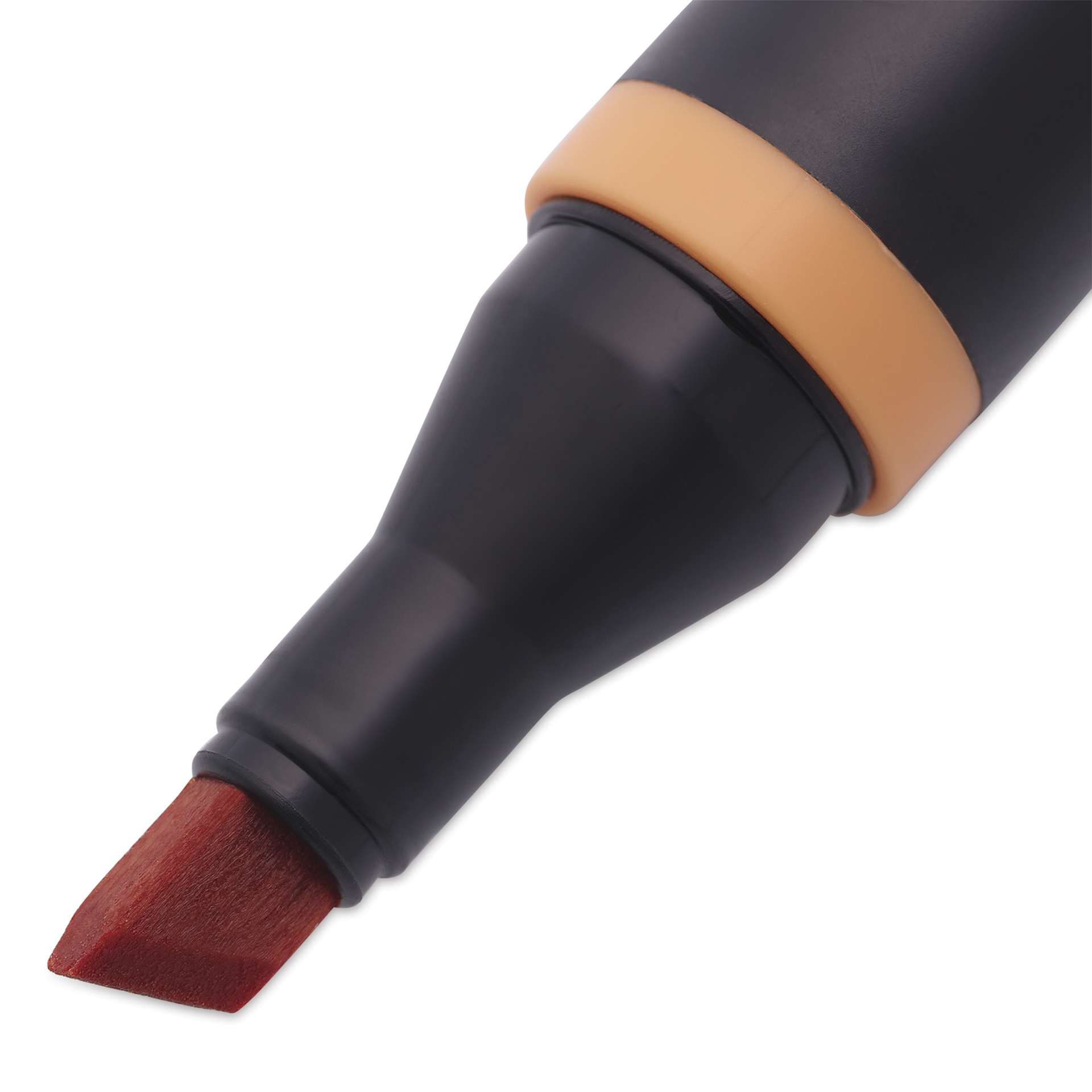 Blick Studio Alcohol Art Marker - 072 Burnt Orange, close-up of the chisel tip