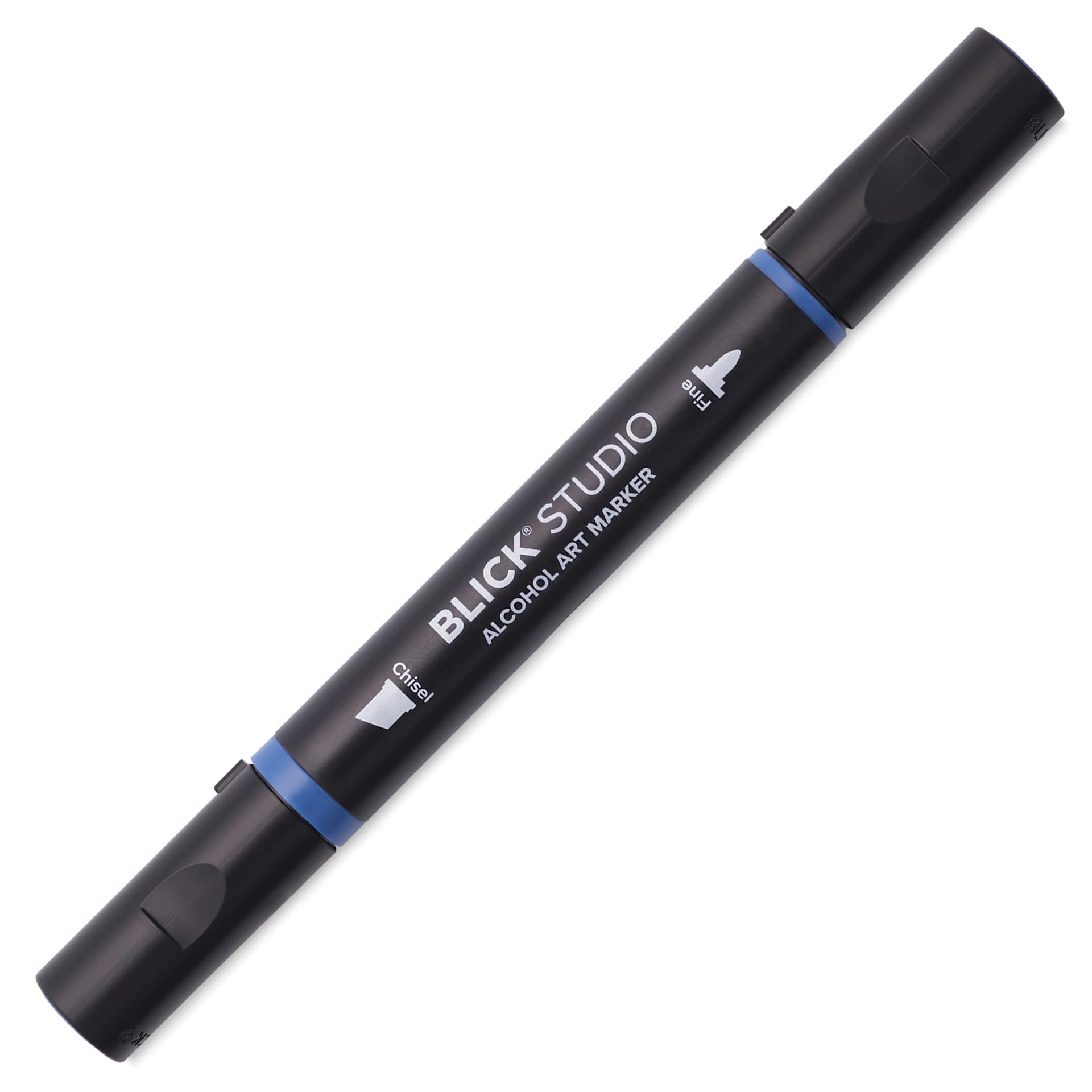 Blick Studio Alcohol Art Marker - 074 Ink Blue, marker with caps on