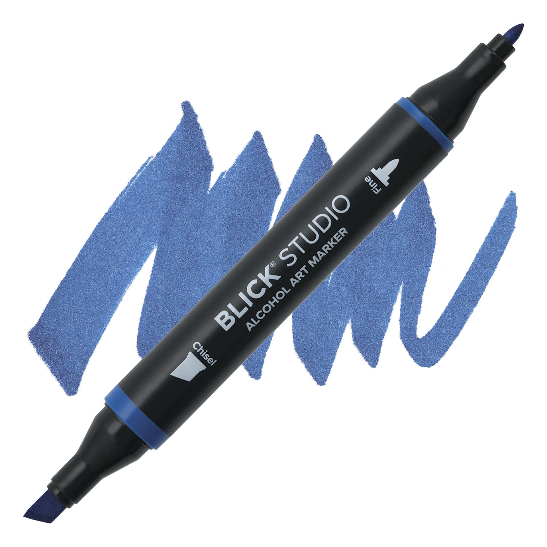 Blick Studio Alcohol Art Marker - 546 Cool Blue, swatch and marker