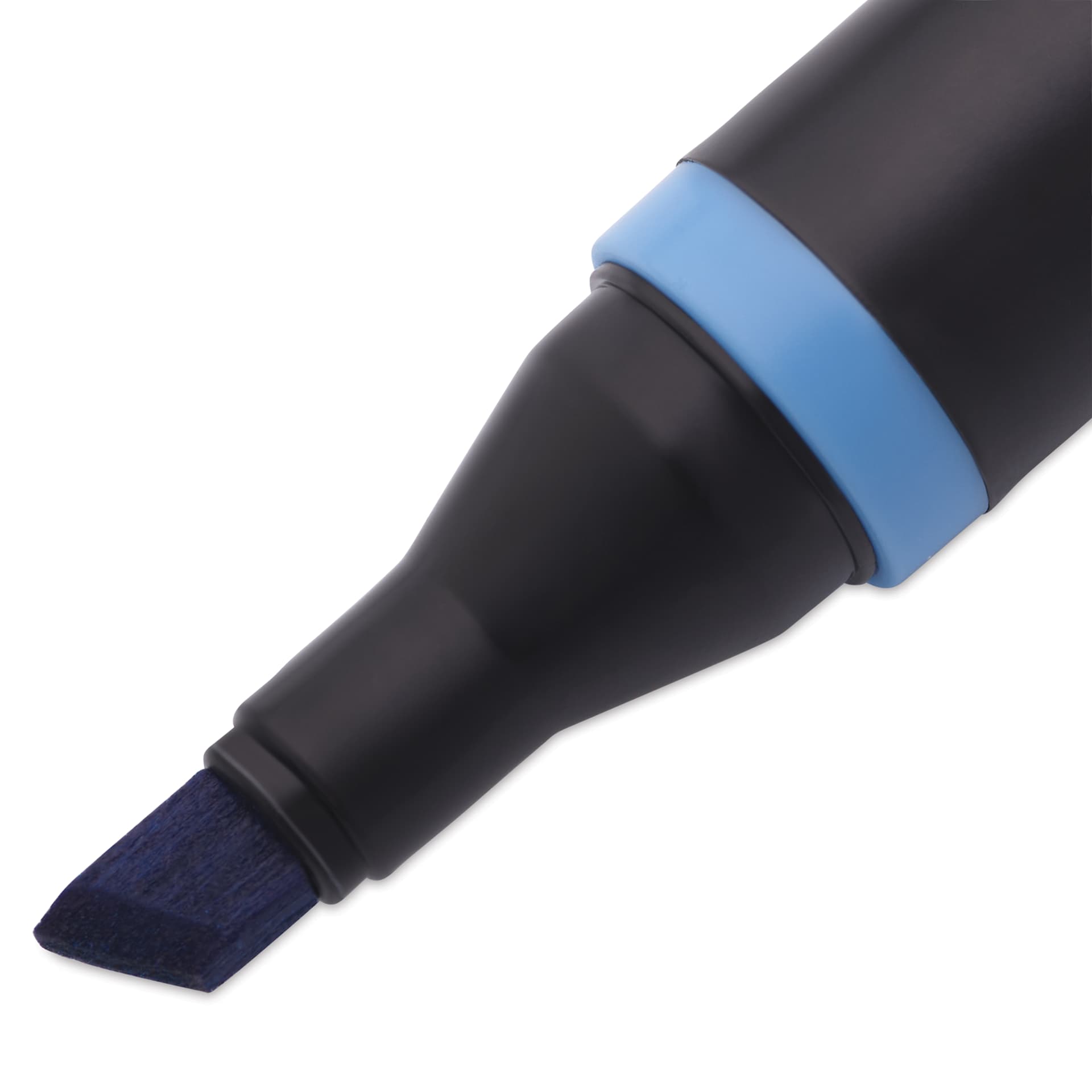 Blick Studio Alcohol Art Marker - 035 Topaz Blue, close-up of chisel tip