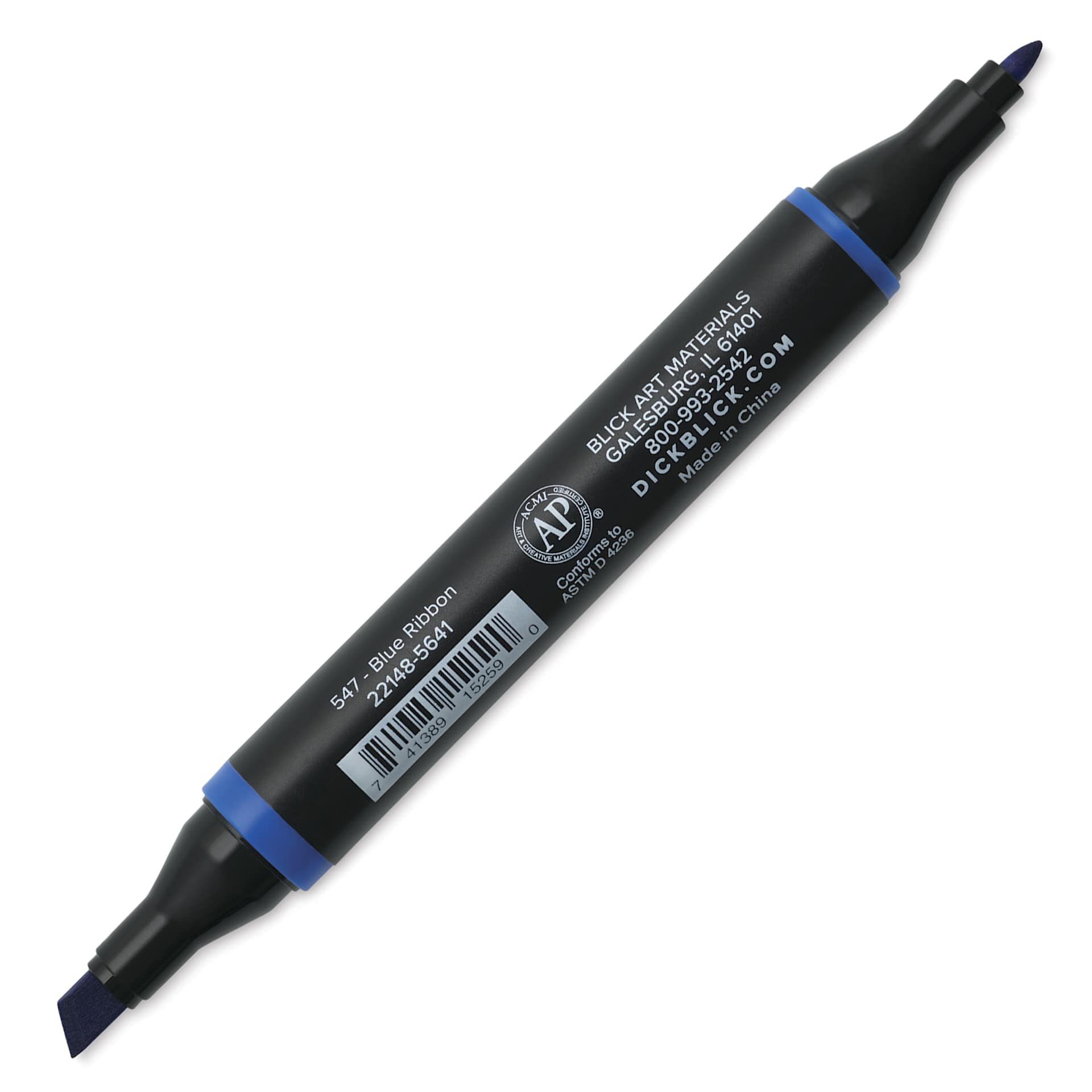 Blick Studio Alcohol Art Marker - 547 Blue Ribbon, caps off