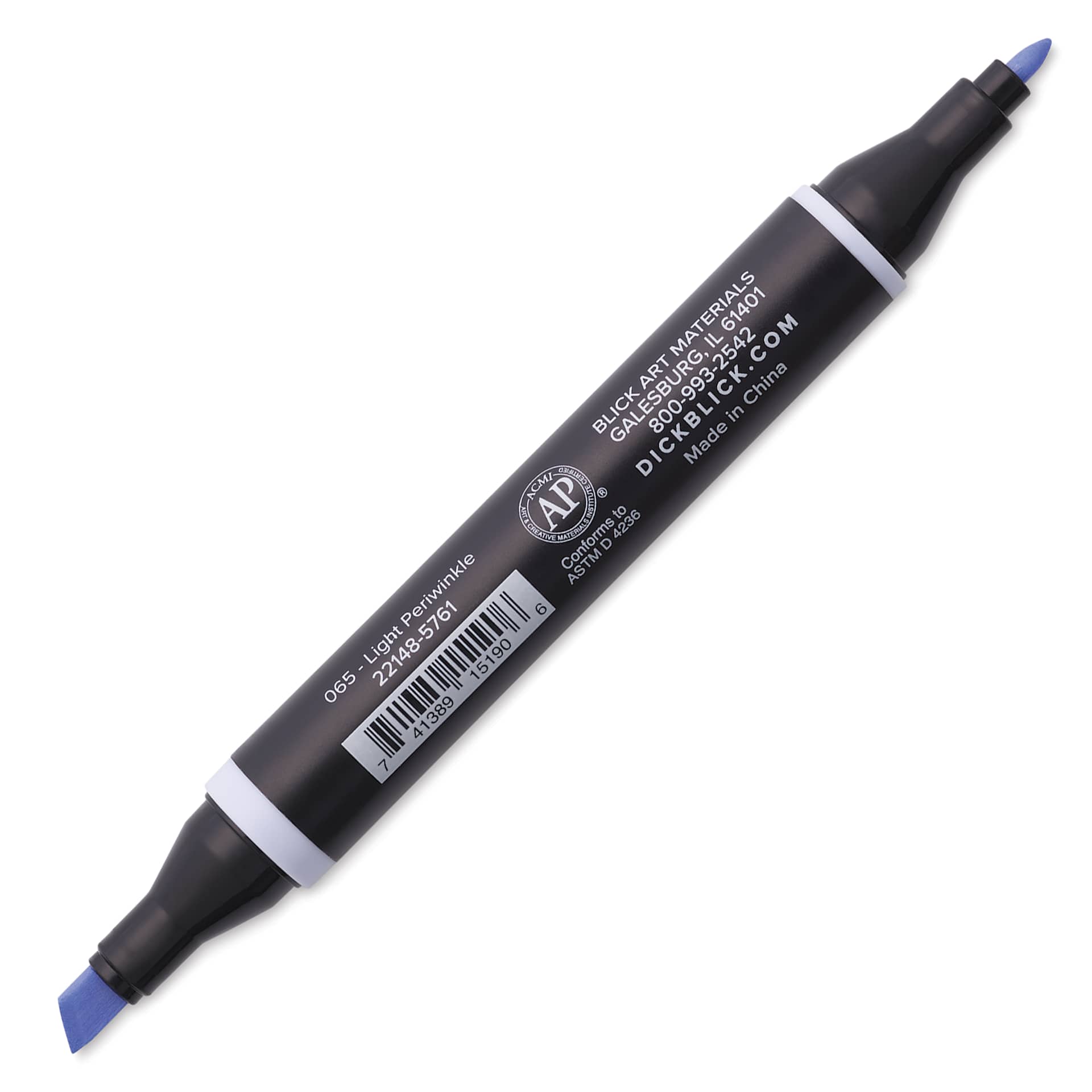 Blick Studio Alcohol Art Marker - 065 Light Periwinkle, marker with caps off