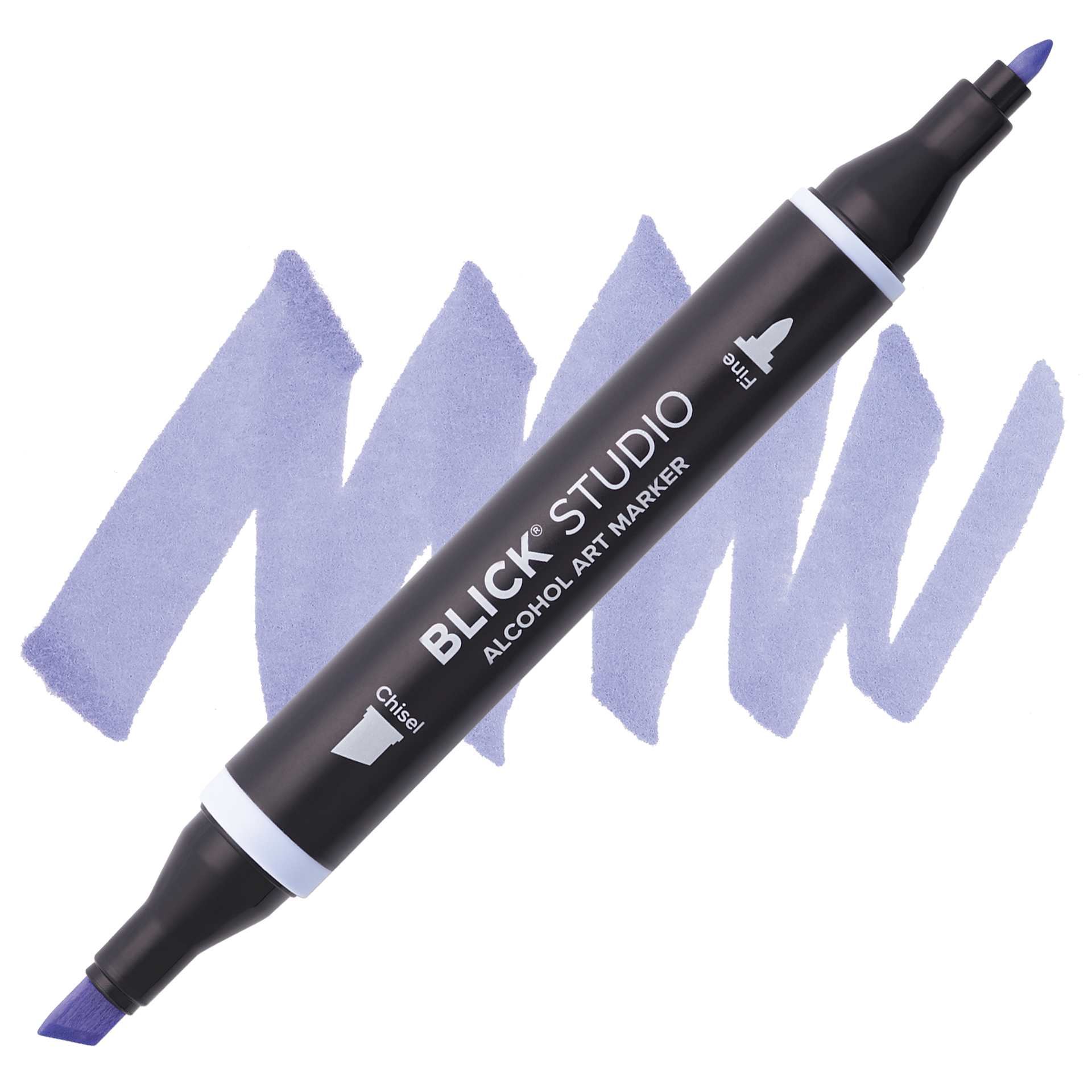 Blick Studio Alcohol Art Marker - 018 Periwinkle, swatch and marker