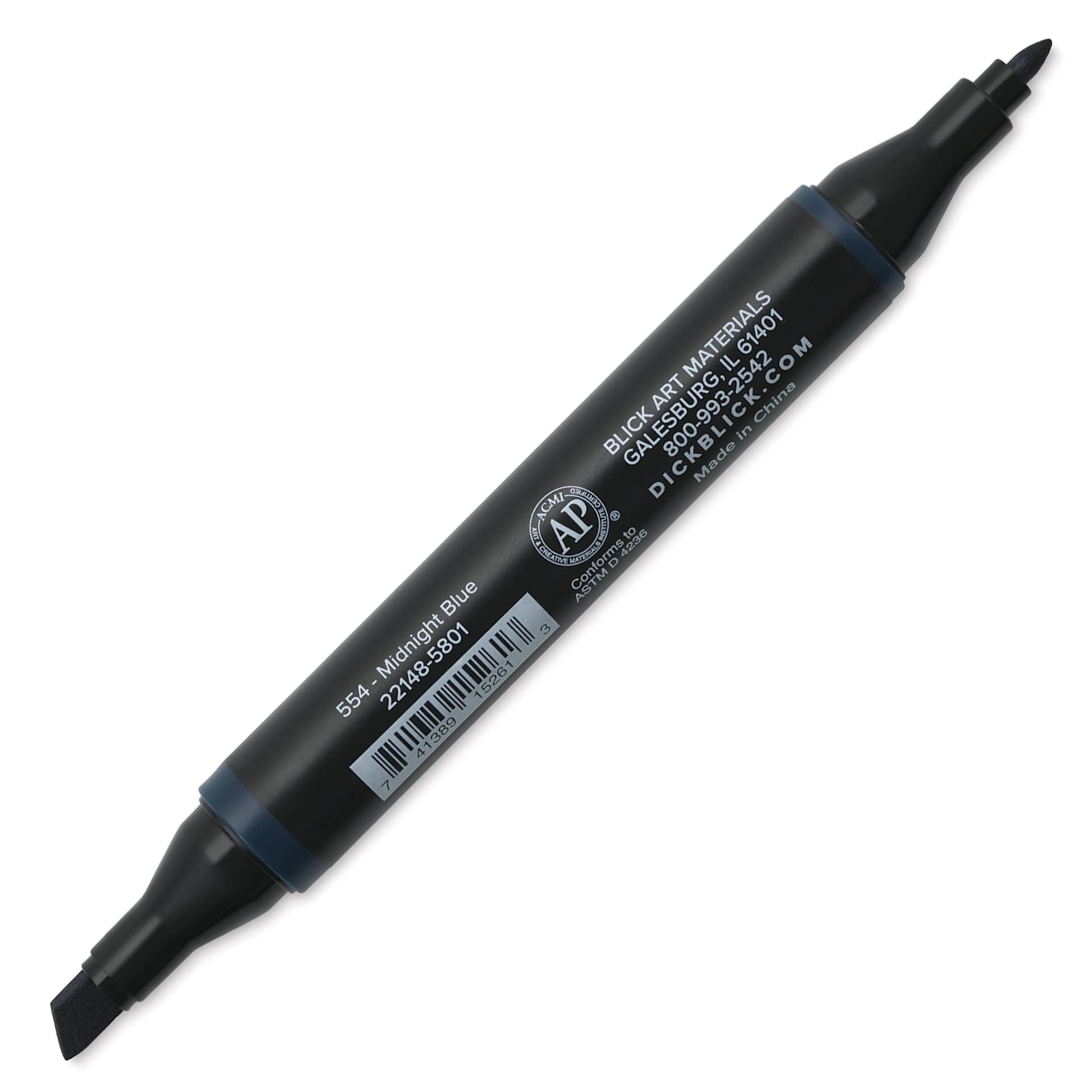 Blick Studio Alcohol Art Marker - 554 Midnight Blue, caps off