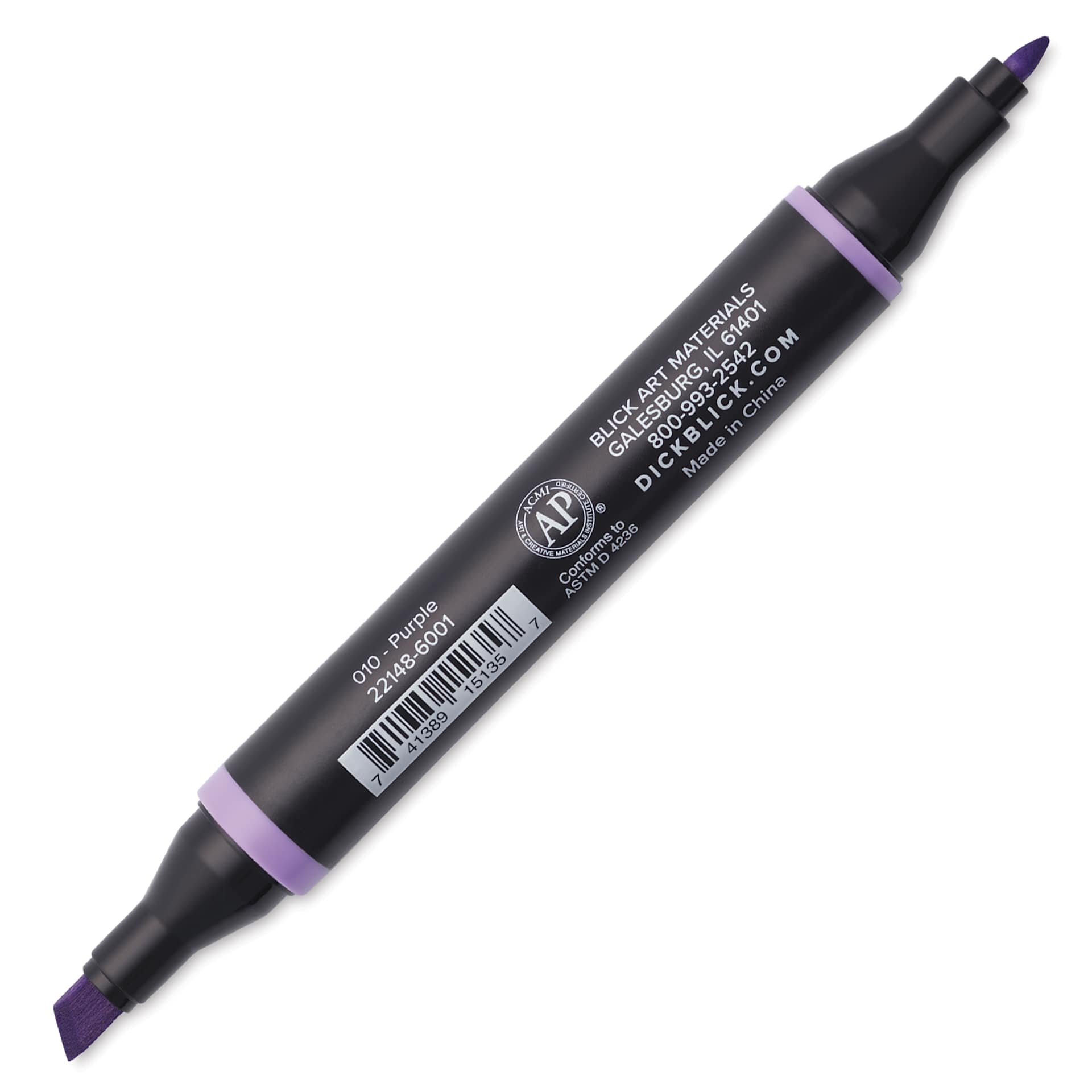 Blick Studio Alcohol Art Marker - 010 Purple, marker with caps off