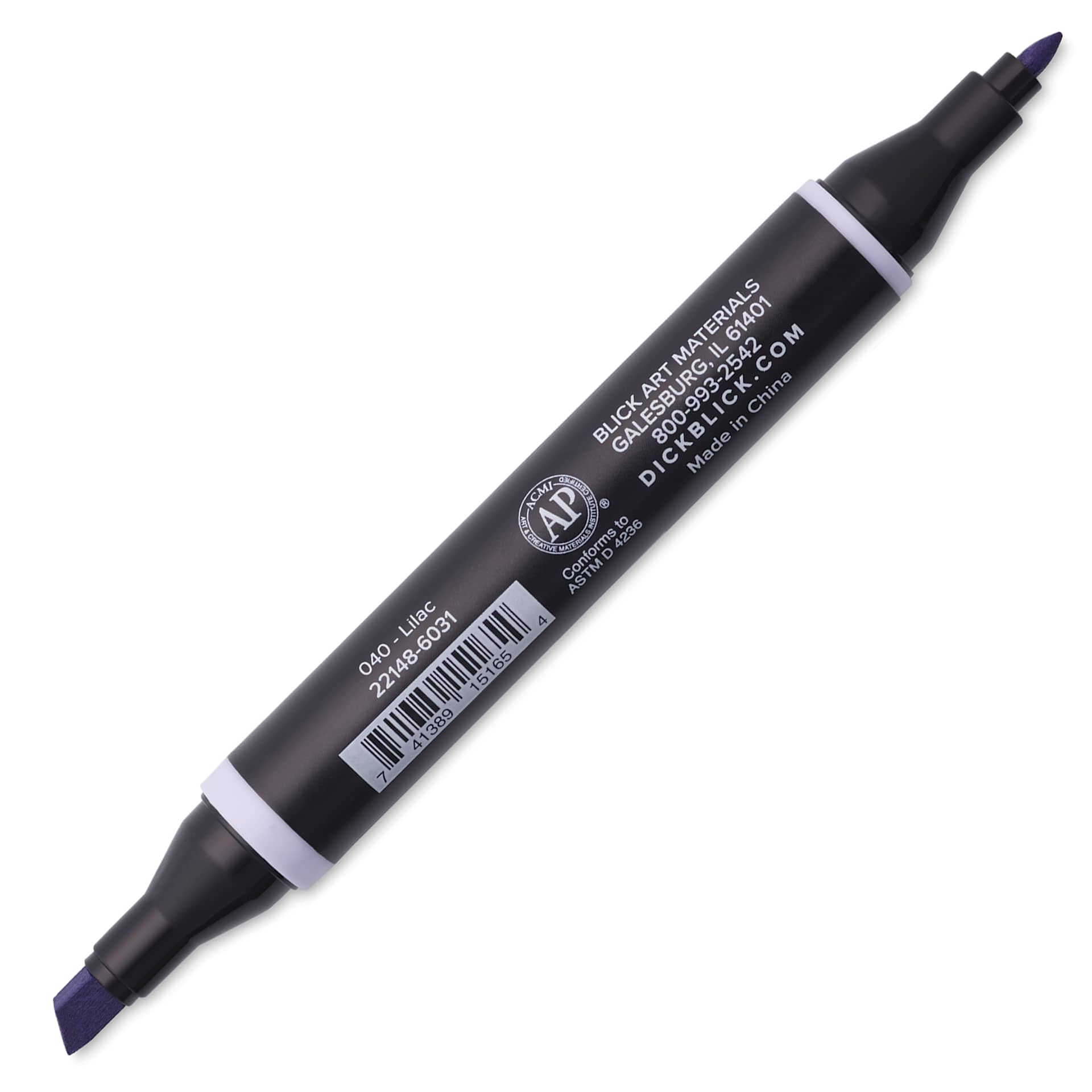 Blick Studio Alcohol Art Marker - 040 Lilac, marker with caps off
