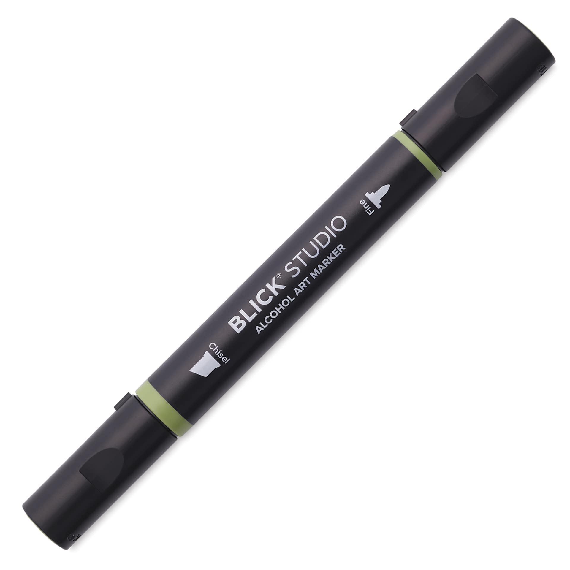 Blick Studio Alcohol Art Marker - 084 Moss Green, marker with caps on