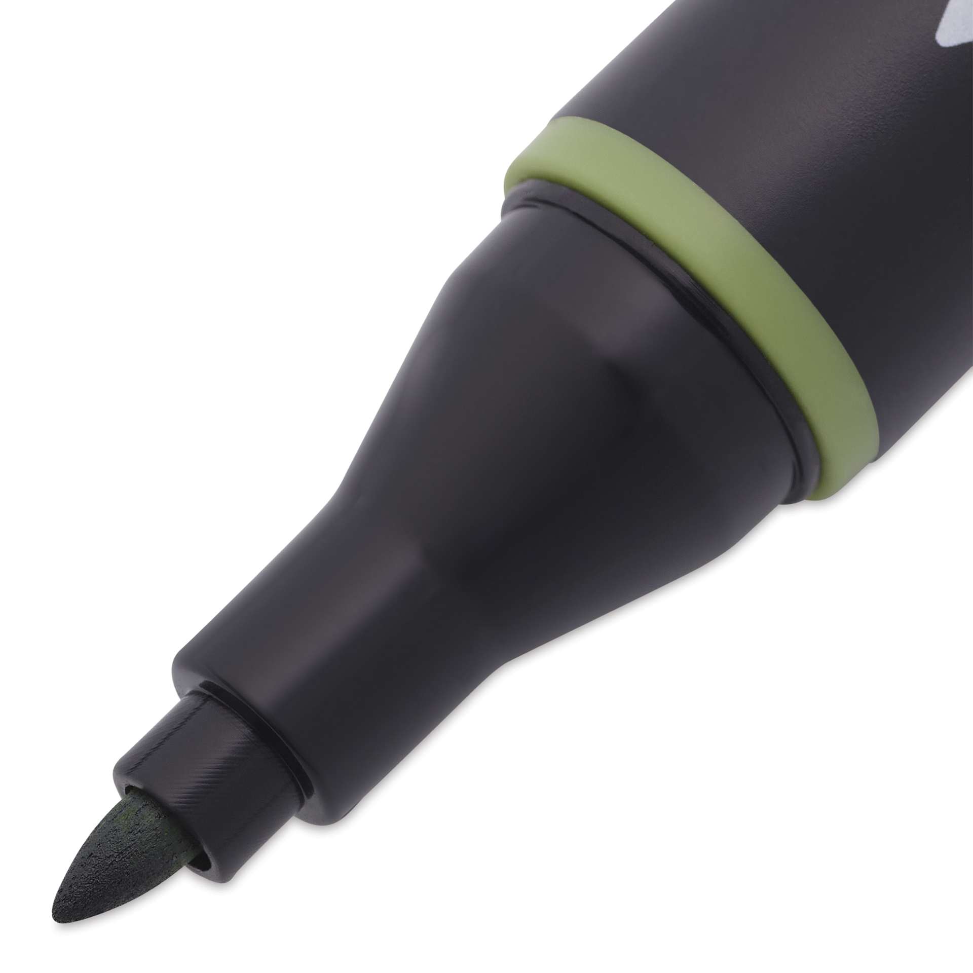 Blick Studio Alcohol Art Marker - 084 Moss Green, close-up of the fine tip