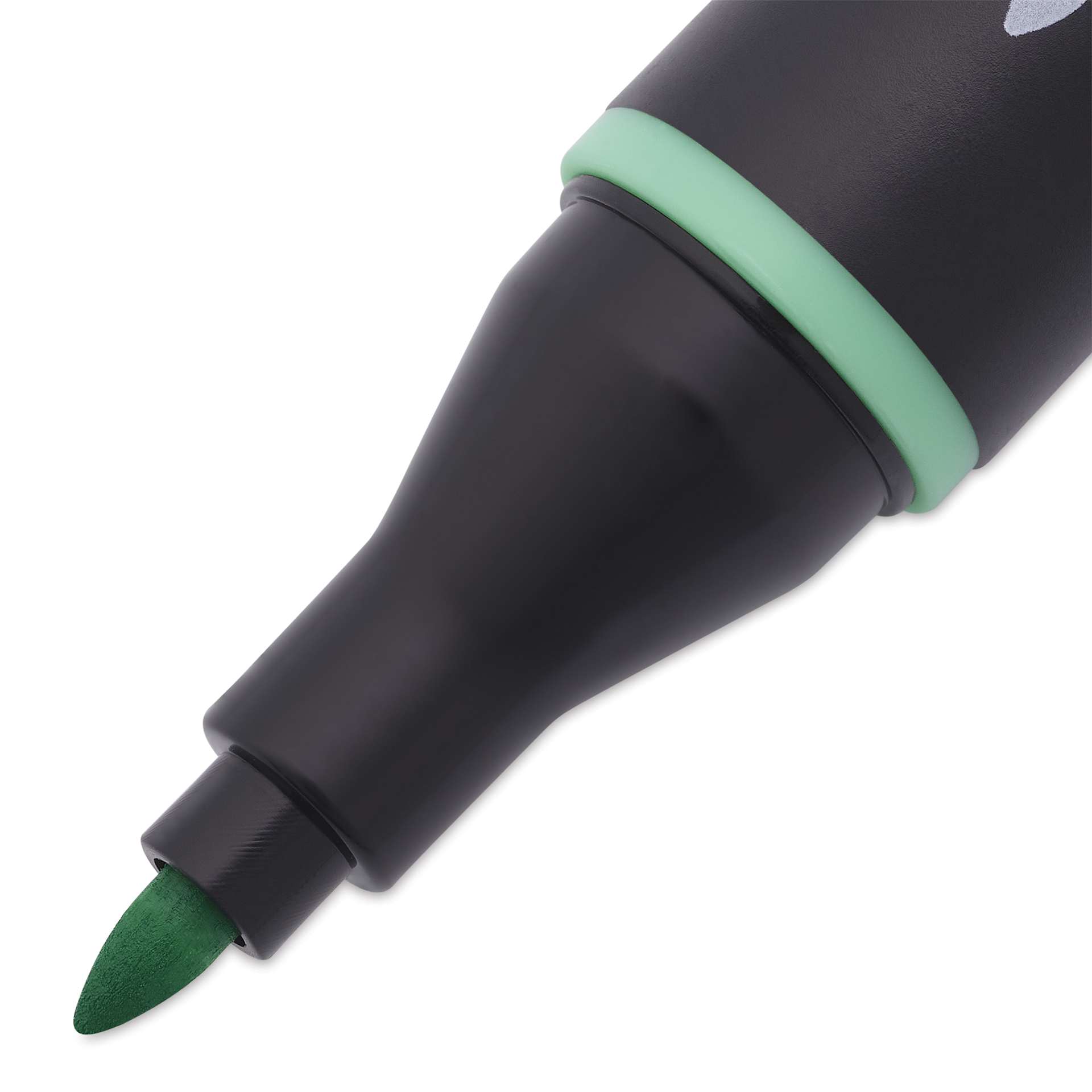 Blick Studio Alcohol Art Marker - 067 Bright Green, close-up of the bullet tip