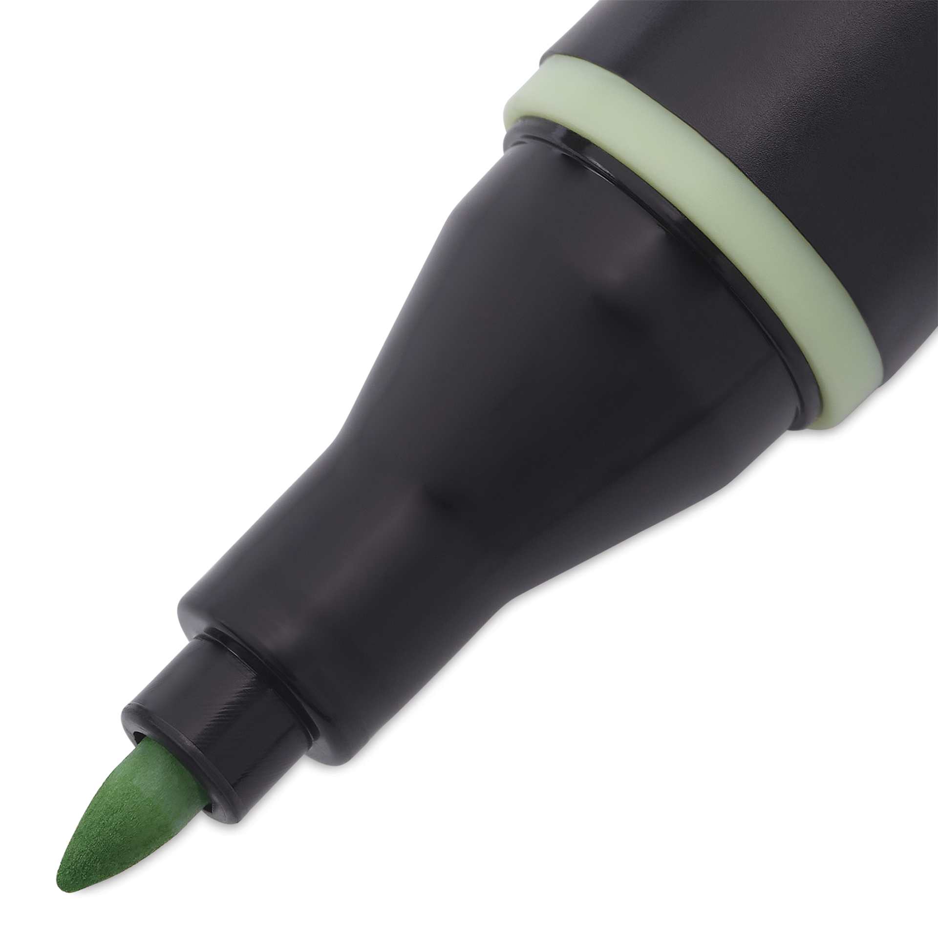 Blick Studio Alcohol Art Marker - 085 Green Tomato, close-up of the fine tip
