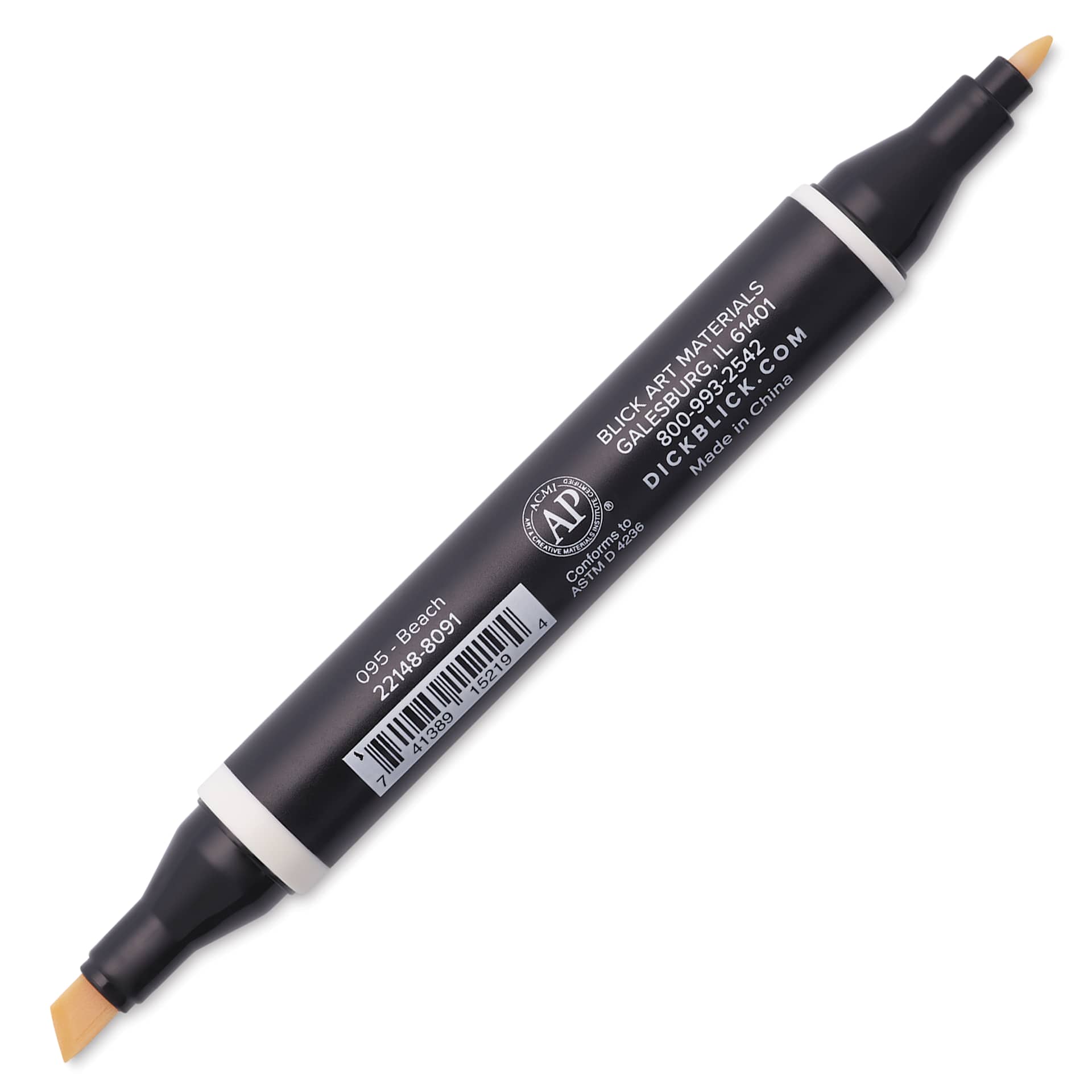 Blick Studio Alcohol Art Marker - 095 Beach, marker with caps off