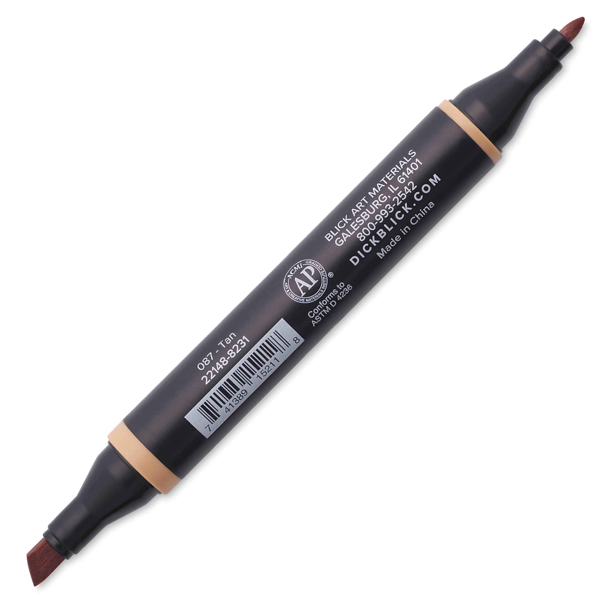 Blick Studio Alcohol Art Marker - 087 Tan, marker with caps off