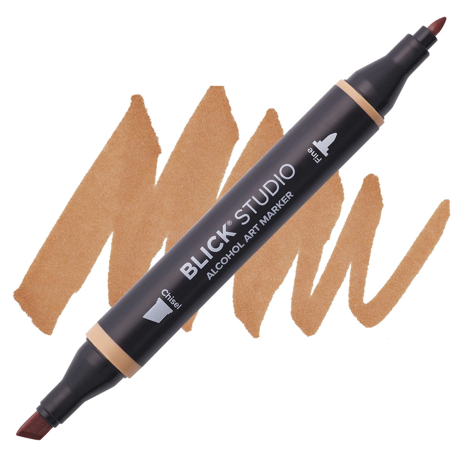 Blick Studio Alcohol Art Marker - 087 Tan, swatch and marker