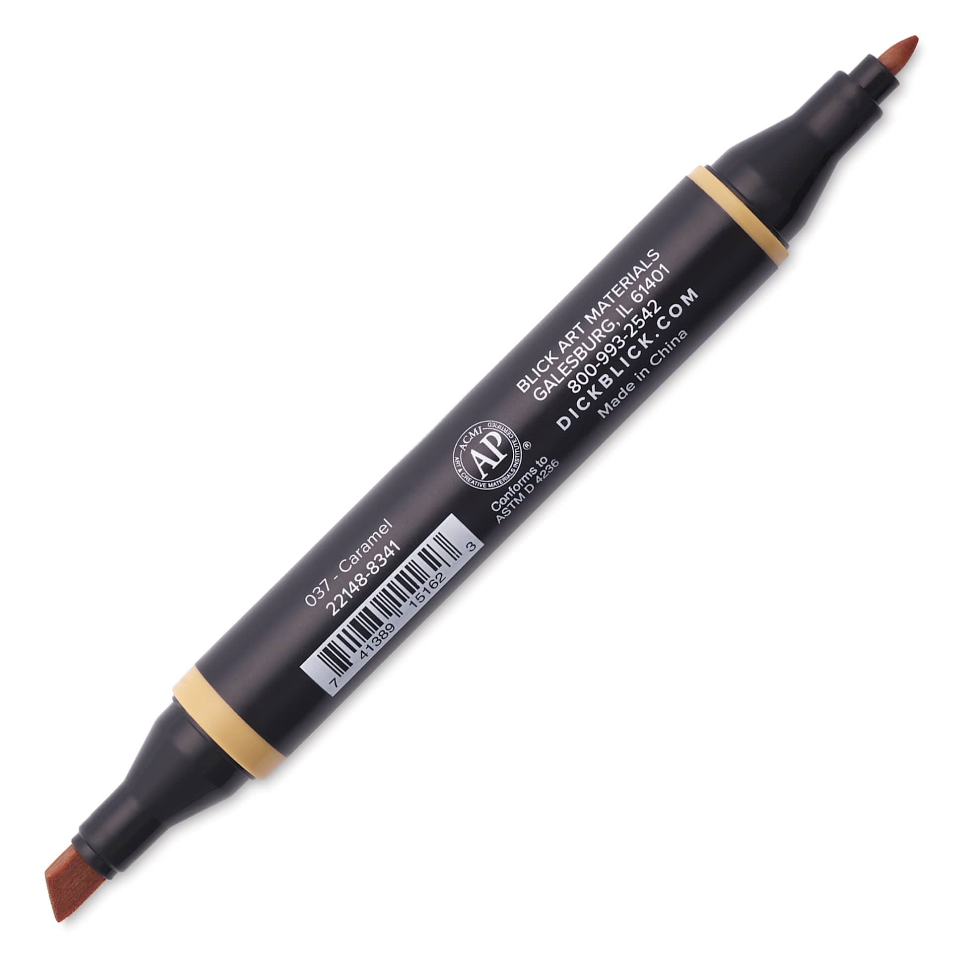 Blick Studio Alcohol Art Marker - 037 Caramel, marker with caps off