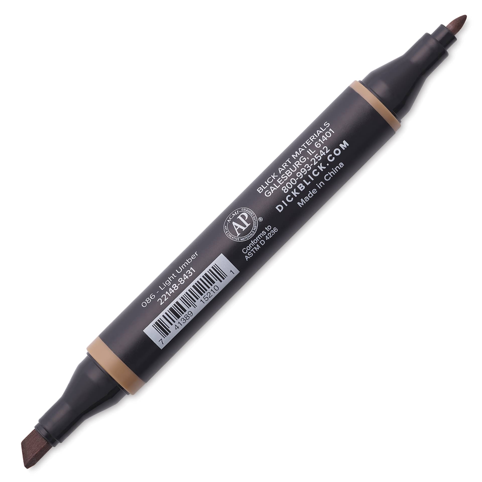 Blick Studio Alcohol Art Marker - 086 Light Umber, marker with caps off