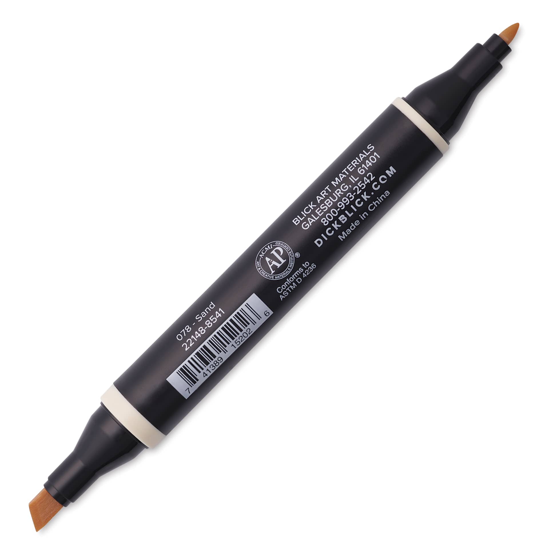 Blick Studio Alcohol Art Marker - 078 Sand, marker with caps off