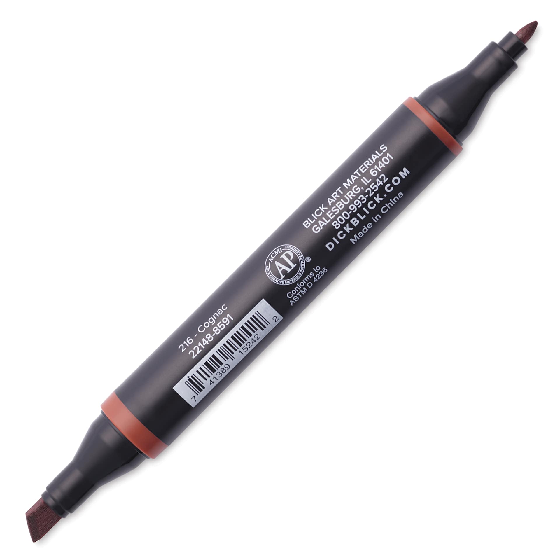 Blick Studio Alcohol Art Marker - 216 Cognac, marker with caps off