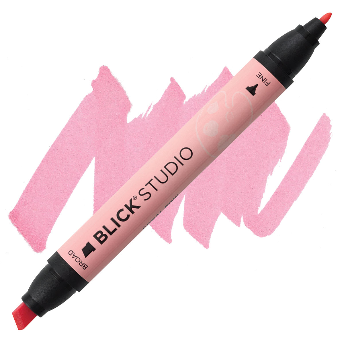 Blick Studio Marker - Coral Pink marker and swatch