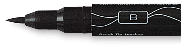 Prismacolor Premier Illustration Marker - Black, Brush Tip (Close-up)