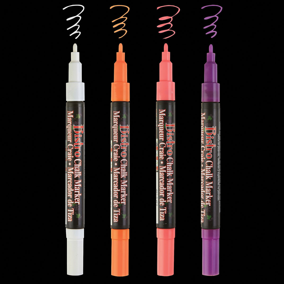 Marvy Uchida Bistro Chalk Marker - Set of 4, Set B, 3 mm