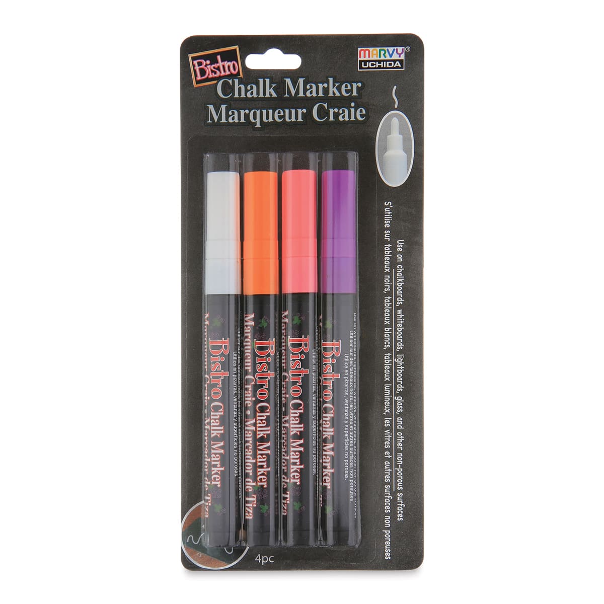 Marvy Uchida Bistro Chalk Marker - Set of 4, Set B, 3 mm