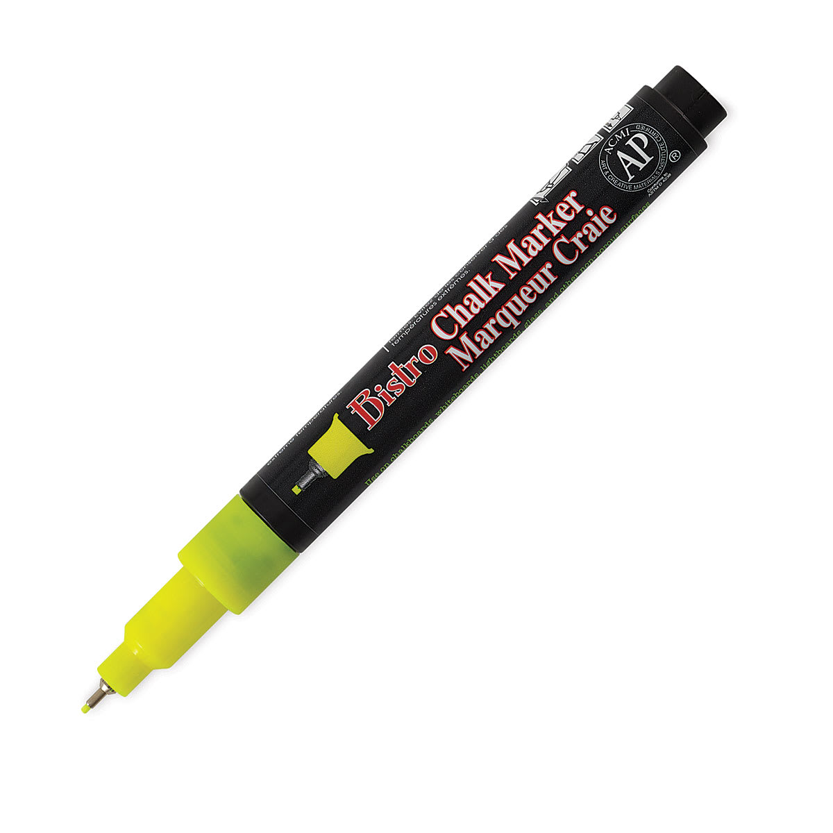 Marvy Uchida Bistro Chalk Marker - Fluorescent Yellow, Extra Fine