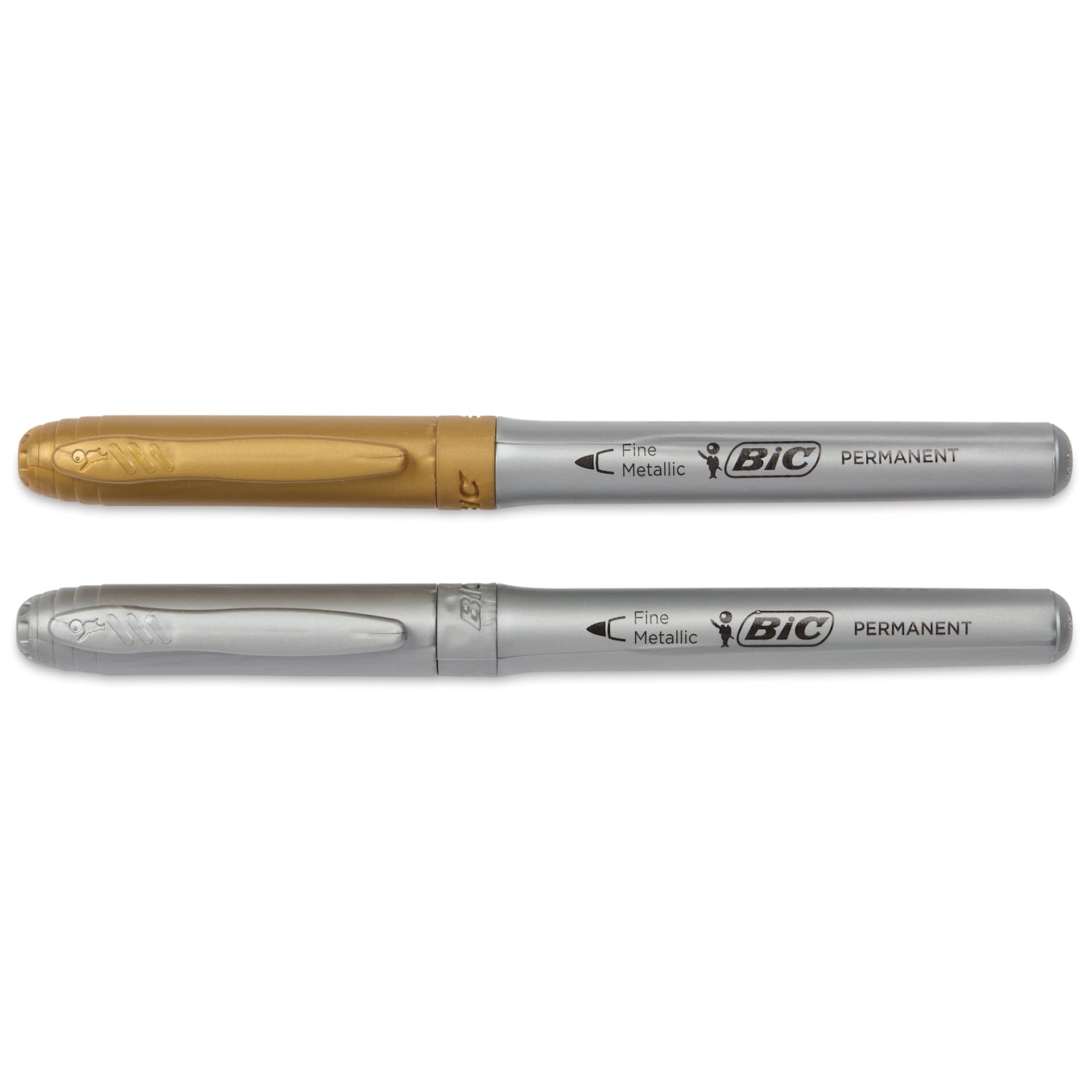 Bic Intensity Permanent Markers - Metallic Colors, Fine Tip, Set of 2, caps on Bic Intensity Permanent Markers - Metallic Colors, Fine Tip, Set of 2, caps on