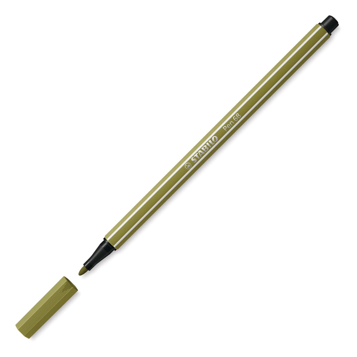 Stabilo Pen 68 - Mud Green (pen with cap removed)