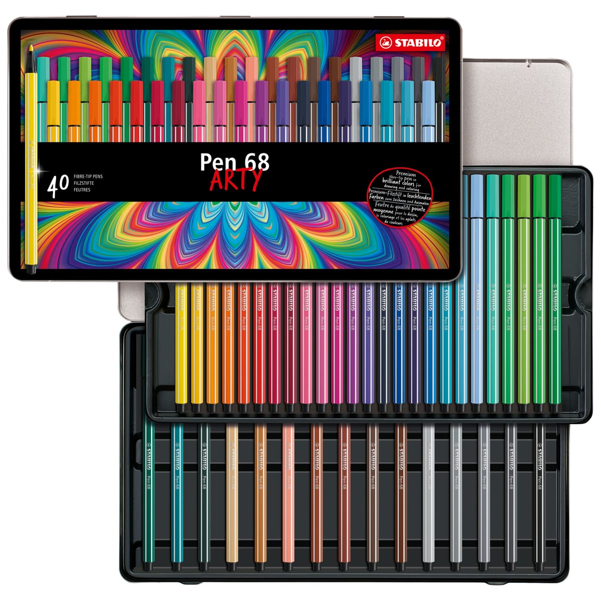 Stabilo Pen 68 Set - Set of 40, Arty Colors