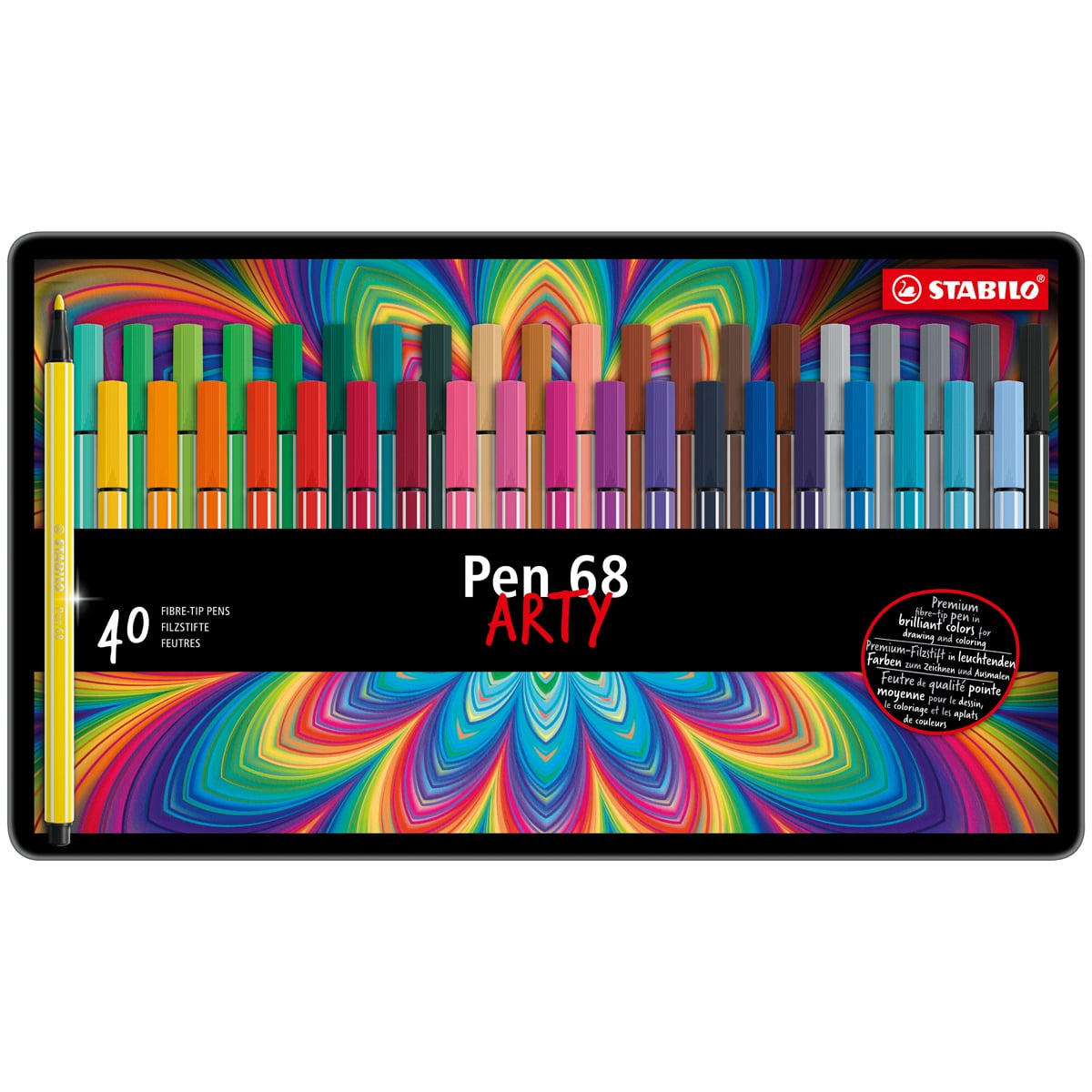 Stabilo Pen 68 Set - Set of 40, Arty Colors