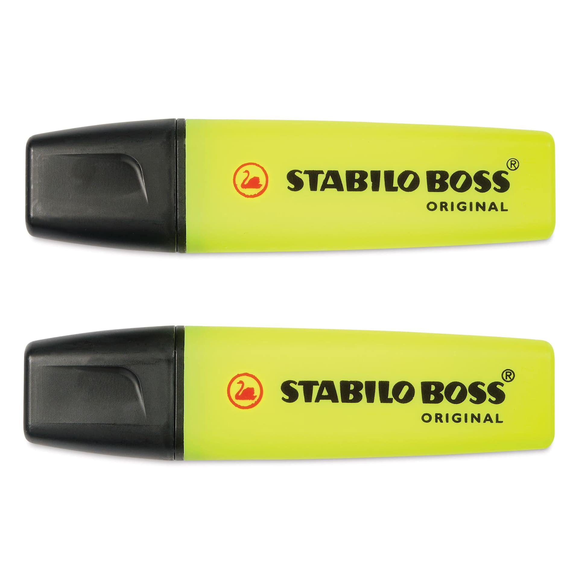 Stabilo Boss Original Highlighter - Yellow, Pkg of 2, caps on