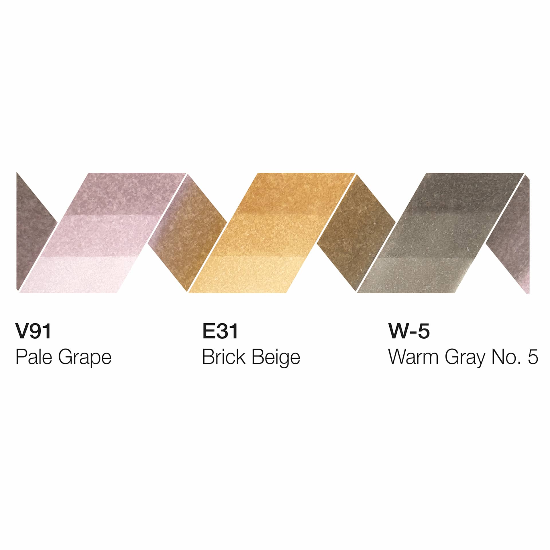 Copic Ciao Double Ended Markers - Layer & Mix Set of 3, Pet Palette, color swatches