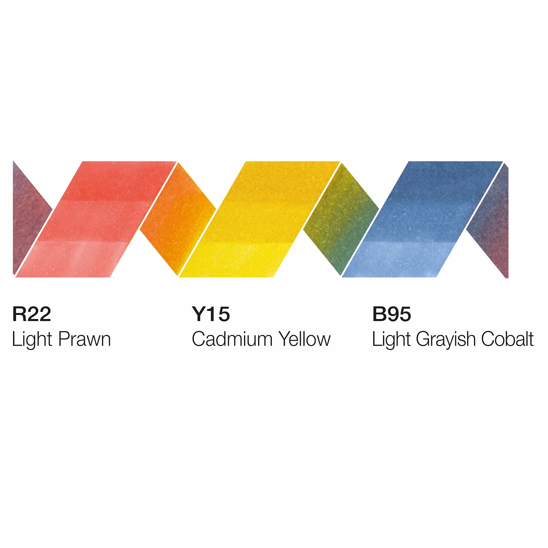 Copic Ciao Double Ended Markers - Layer & Mix Set of 3, Brilliant Palette, color swatches
