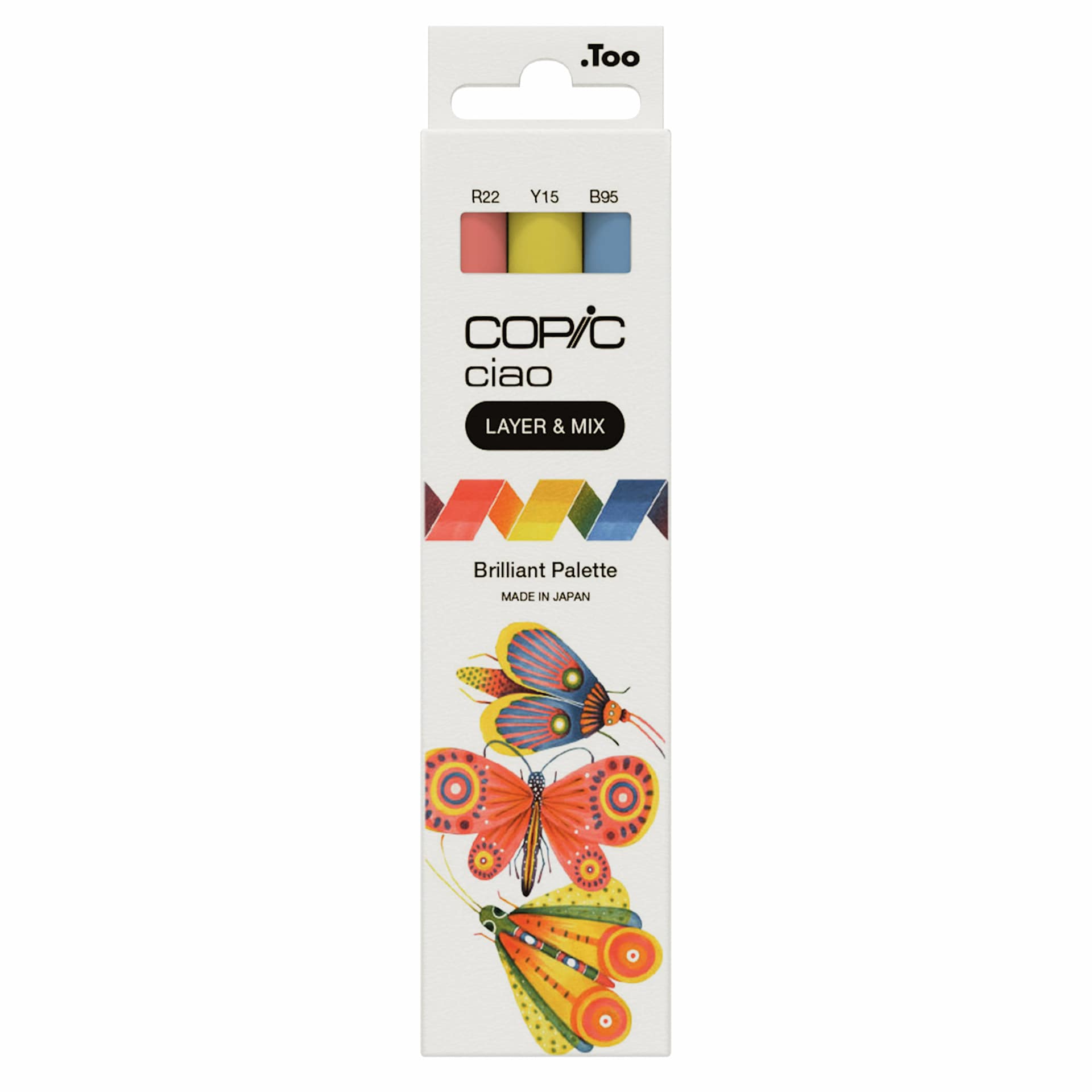 Copic Ciao Double Ended Markers - Layer & Mix Set of 3, Brilliant Palette